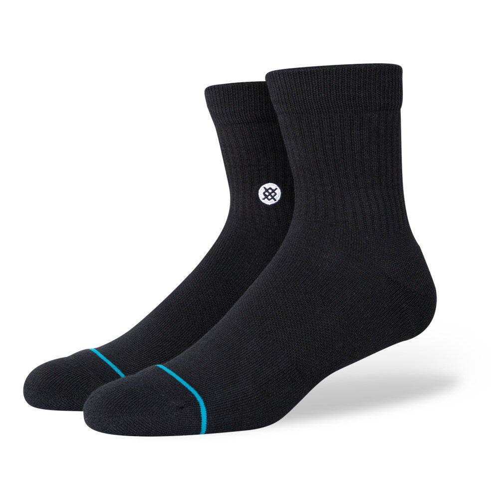 Stance Icon 3-Pack 3/4 Athletic Socks for Men & Women - Black - Perfect for Running, Basketball & Everyday Wear