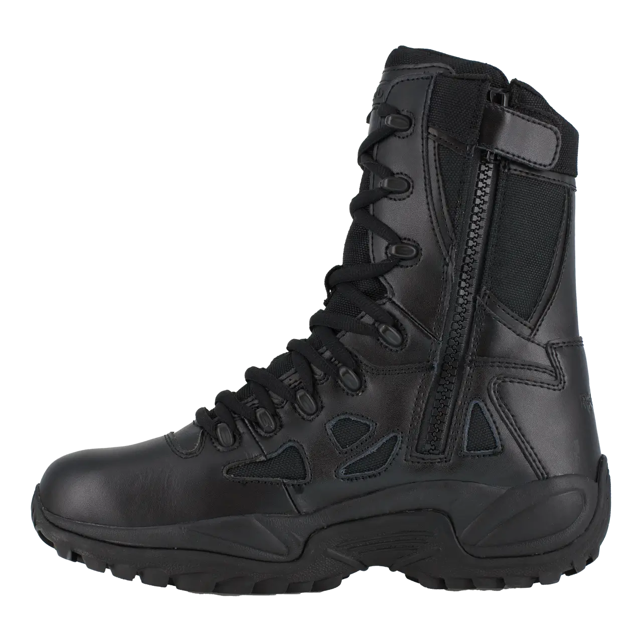 Rapid Response RB 8 Inch Soft Toe Tactical Boots with Side Zipper - Lightweight Military Work Boots for Outdoor Hiking, Security & Tactical Operations