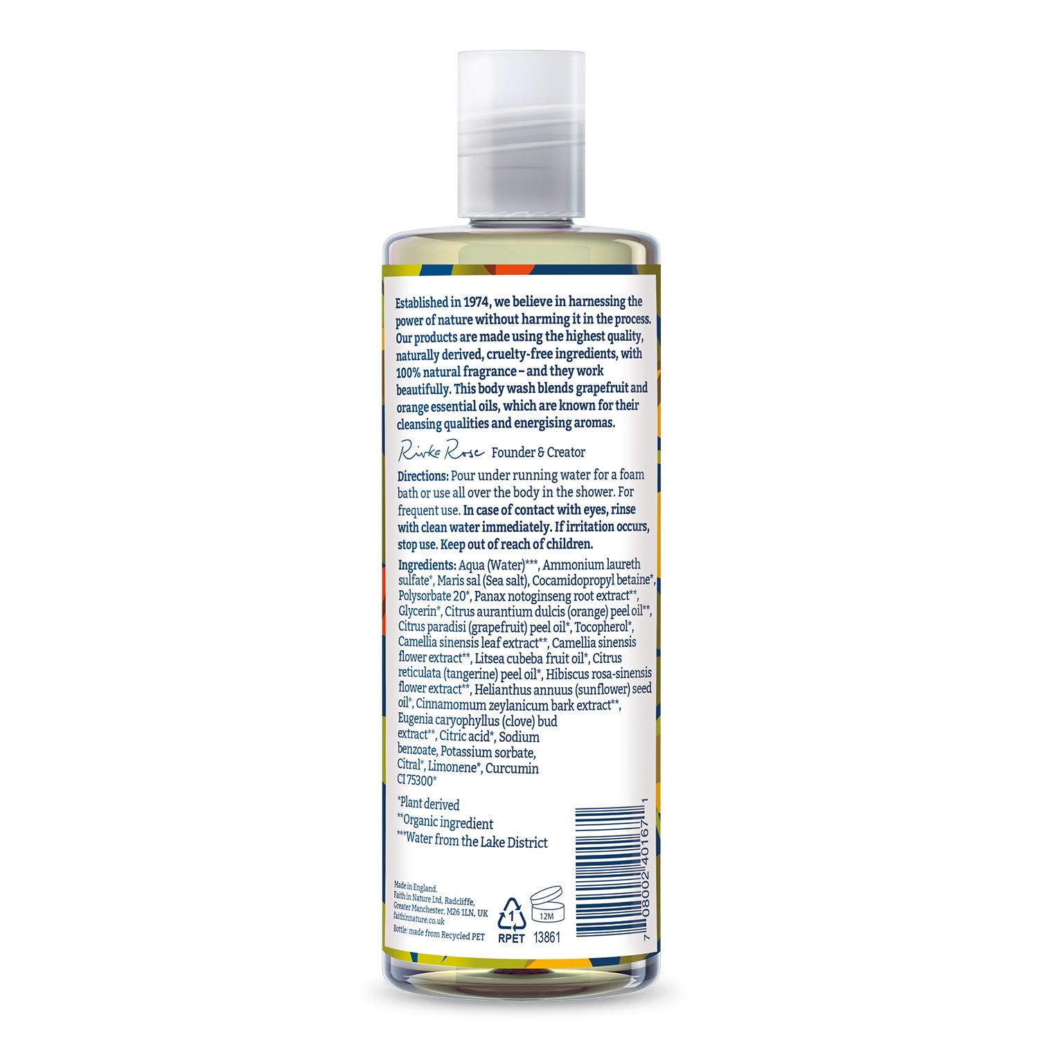 Faith In Nature Grapefruit & Orange Body Wash - Natural & Refreshing Shower Gel for Dry & Sensitive Skin - Perfect for Daily Use & Spa Days