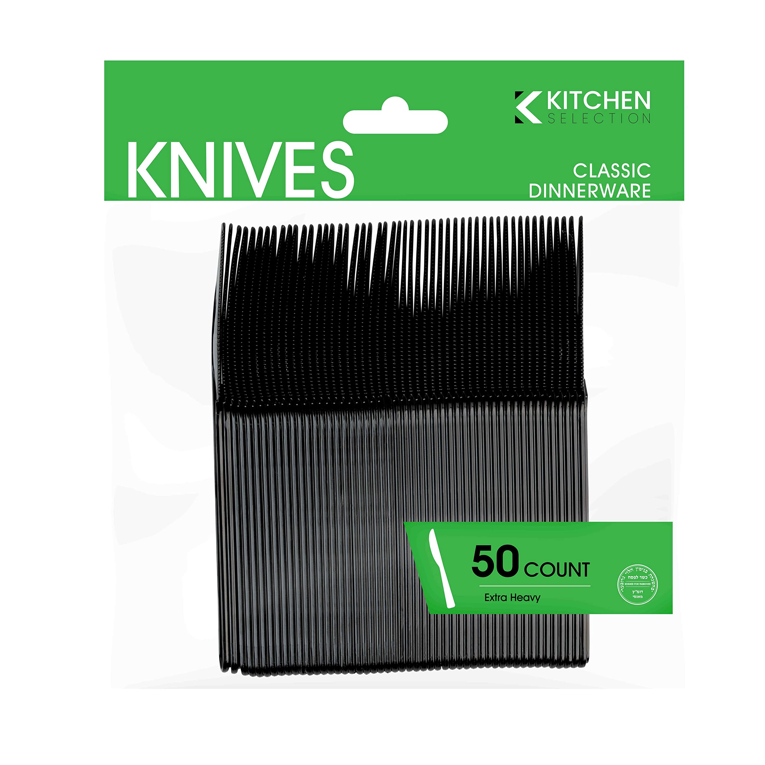 PLASTICPRO 200 Pack Heavy Duty Disposable Plastic Knives - Black Cutlery Set for Parties, Picnics, BBQs & Catering Events - BPA-Free Durable Plastic Utensils