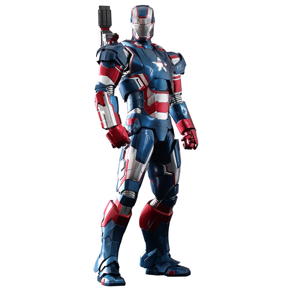 Iron Patriot Iron Man 3 Movie Masterpiece 1/6 Scale Hot Toys Collectible Action Figure - Perfect for Marvel Fans, Display & Collectors
