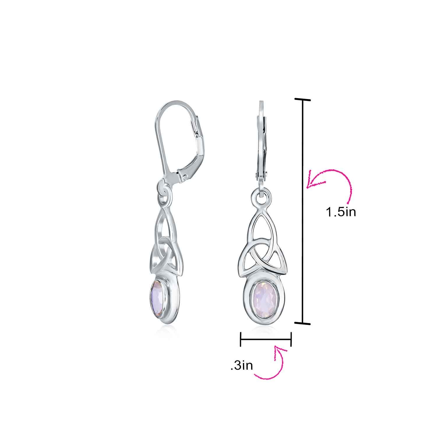 Celtic Love Knot Earrings - .925 Sterling Silver with Gemstone for Women | Western Jewelry for Daily Wear