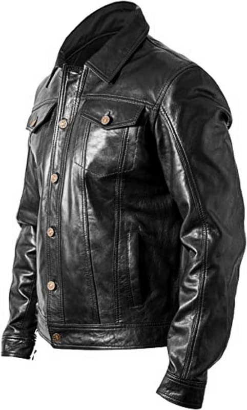 Men's Casual Everyday Leather Jacket - Genuine & Faux Biker Style Outerwear for Motorcycle Riding, Streetwear & Fall Fashion