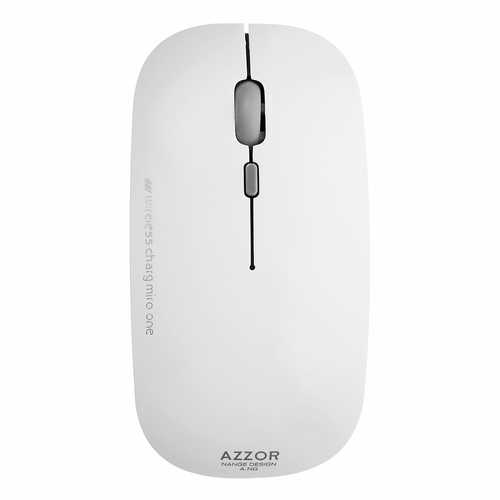 Azzor N5 2400DPI Rechargeable Wireless Mouse - 2.4GHz Ultra Thin Ergonomic Mouse for Laptop, PC, Mac - Perfect for Office Work, Gaming & Travel