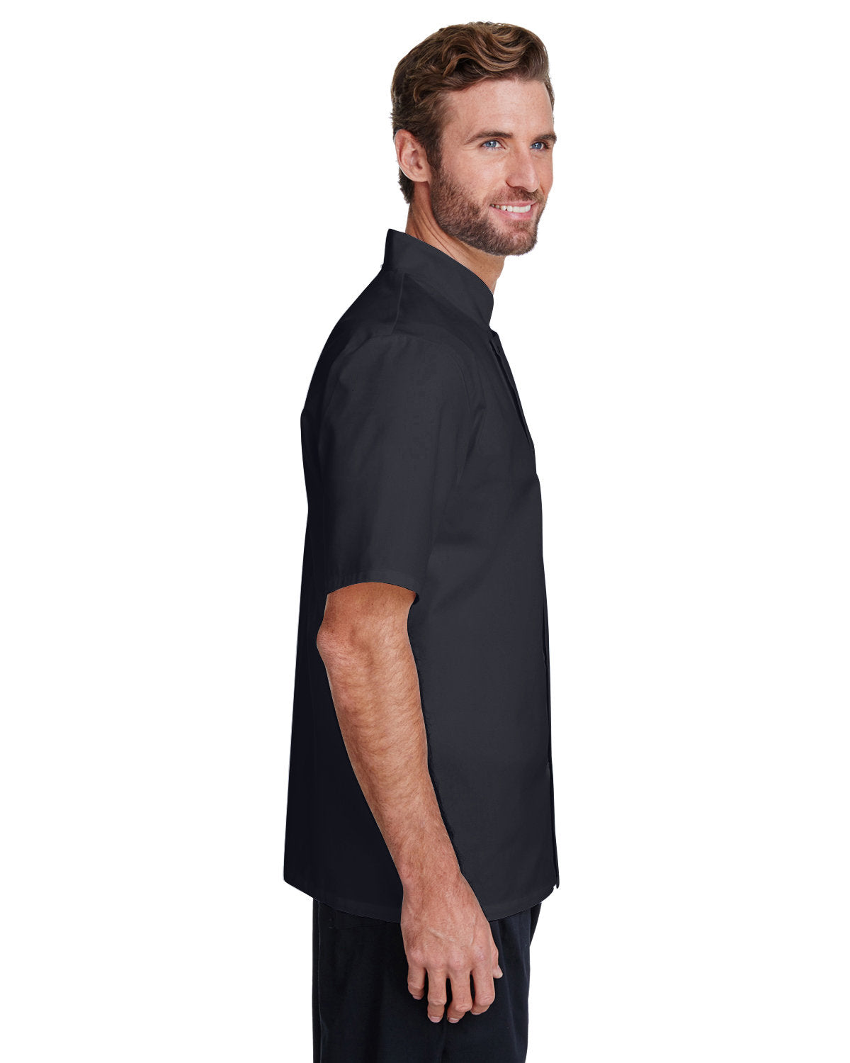 Reprime RP664 Unisex Studded Front Short Sleeve Chef Coat - Professional Kitchen Apparel for Chefs & Culinary Students - Perfect for Restaurants, Cooking Classes & Food Photography
