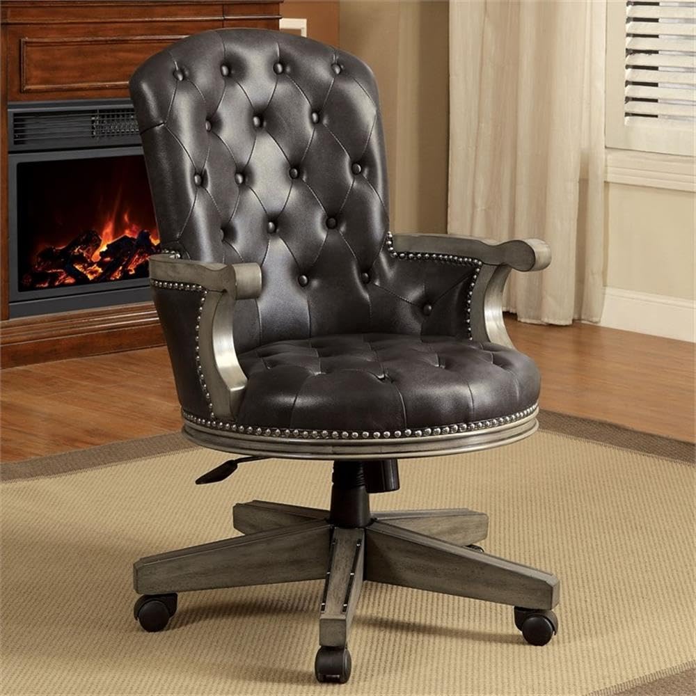 Bellamy Contemporary Adjustable Wood Gaming Chair in Gray - Ergonomic Office & Home Gaming Furniture for Comfort & Support