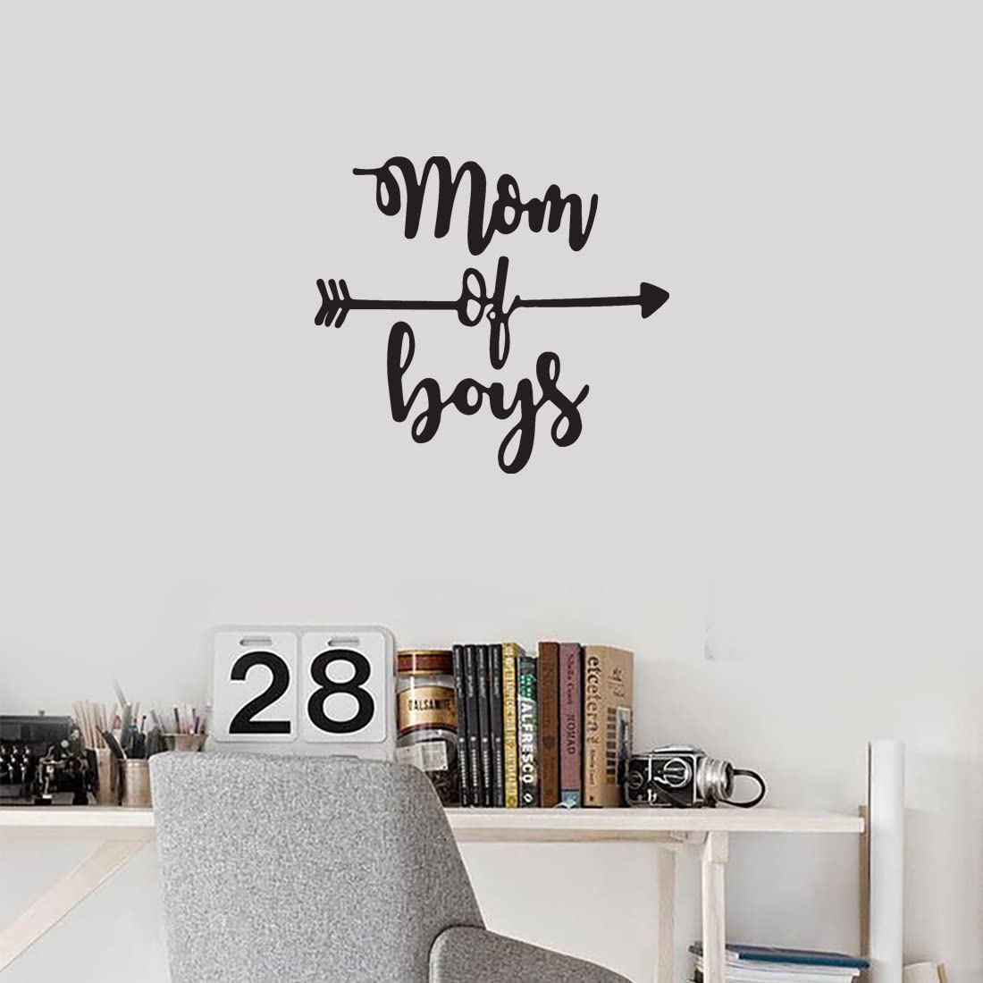 Premium Waterproof Vinyl Decal Stickers (Set of 2) - Black Mom Life Boys Design for Laptop, Phone, Helmet, Car Window, Bumper, Mug, Cup, Door & Wall - Perfect for DIY Home Decor, School Supplies & Personalized Gifts