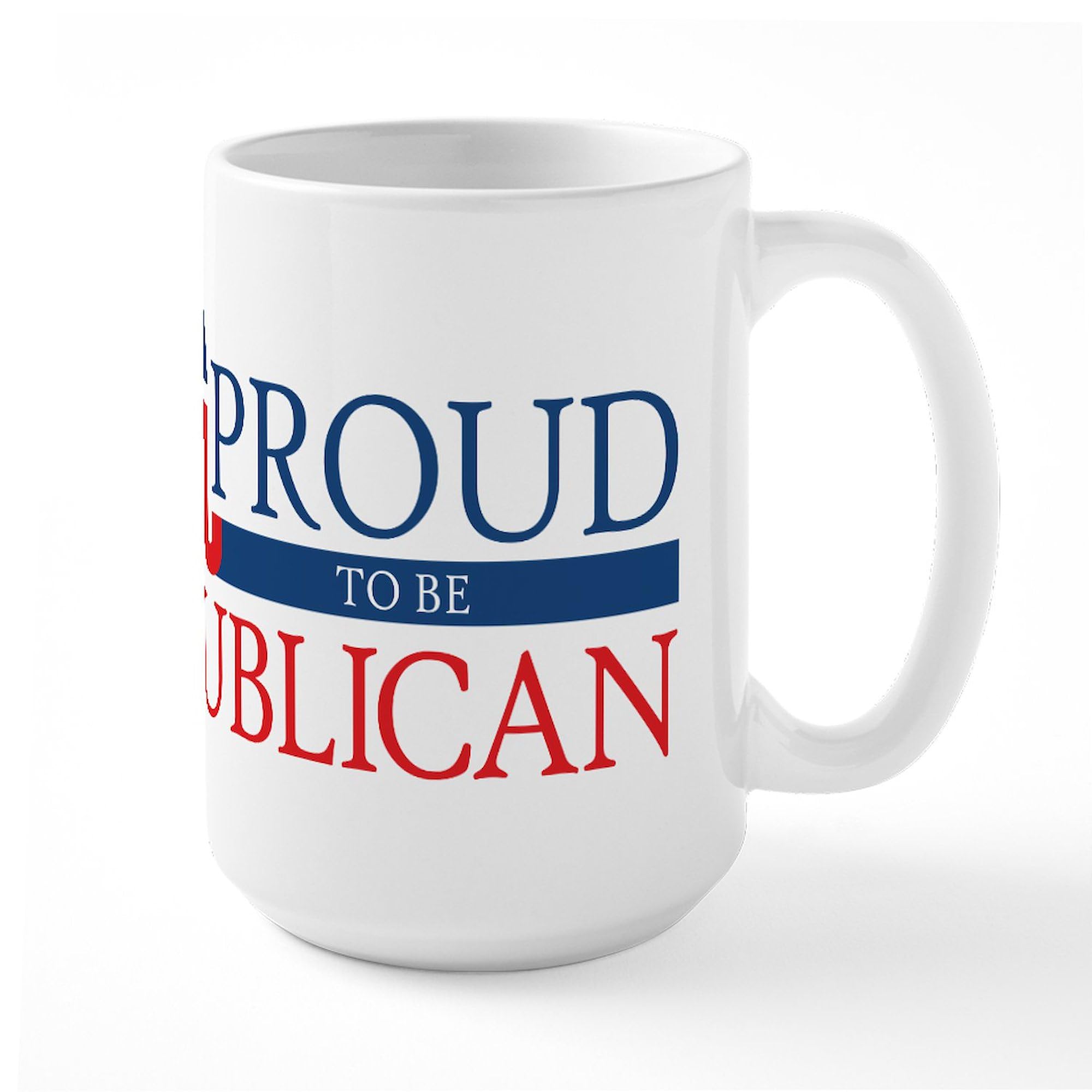 Proud To Be Republican 15 oz Ceramic Coffee Mug (444ml) - Ideal for Tea, Hot Cocoa & Office Use - Perfect GOP Gift for Conservatives & Political Enthusiasts
