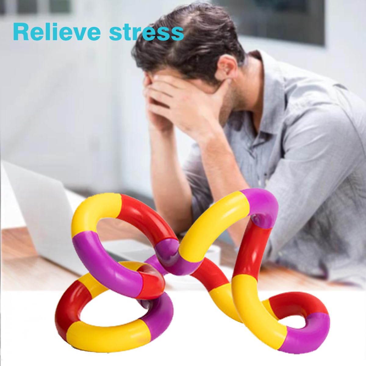 20Pcs Quiet Fidget Toys Set for Kids & Adults - Stress Relief Sensory Toys for Autism, ADHD, Anxiety - Perfect for Classroom, Office, Travel & Home Use - Great Alternative to Chain Spinner Fidgets