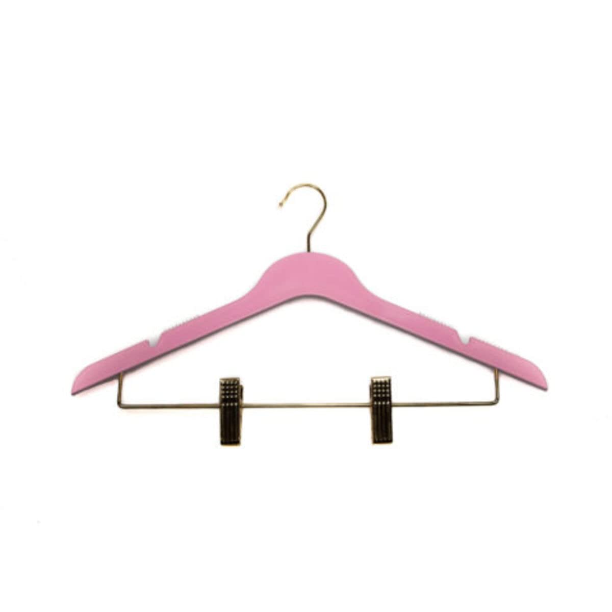 Heavy Duty Slim Plastic Hangers with Clips - Space Saving Non-Slip Clothes Hangers for Pants, Skirts & Coats (60 Pack, Hot Pink) - Perfect for Closet Organization & Laundry Room Storage