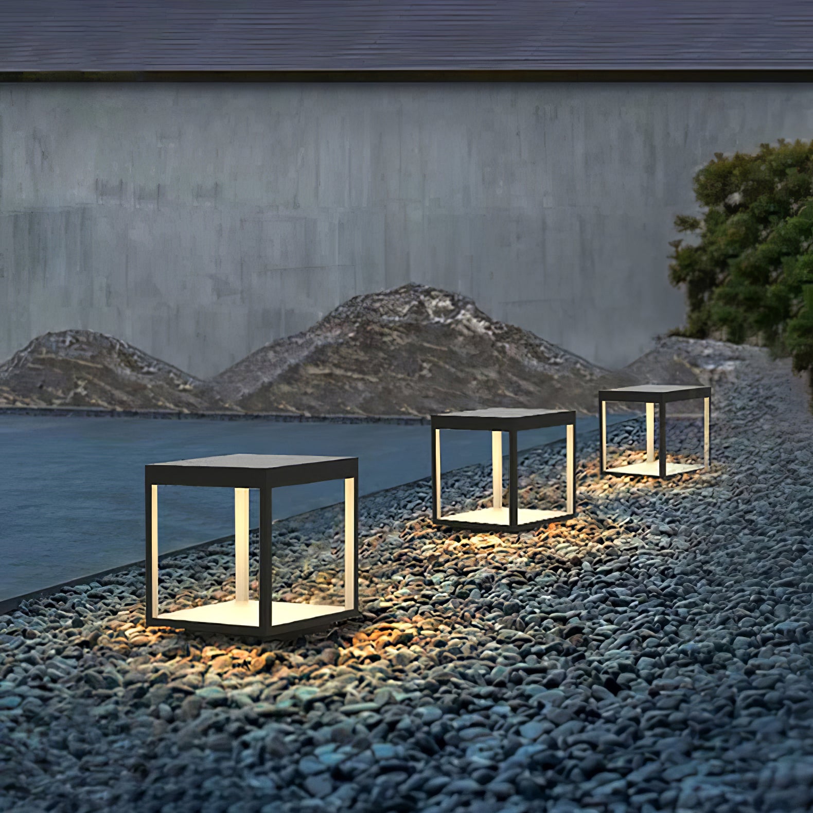 Square Frame Solar Outdoor Light - Waterproof LED Garden Lights for Pathway, Patio, Yard & Landscape - Energy Saving Solar Powered Decorative Lighting for Home & Outdoor Decor