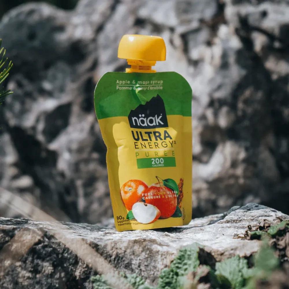 Naak Ultra Energy Puree - 200 Calorie Organic Apple Fruit Snack for Hiking, Running & Outdoor Adventures - Healthy On-the-Go Fuel for Athletes