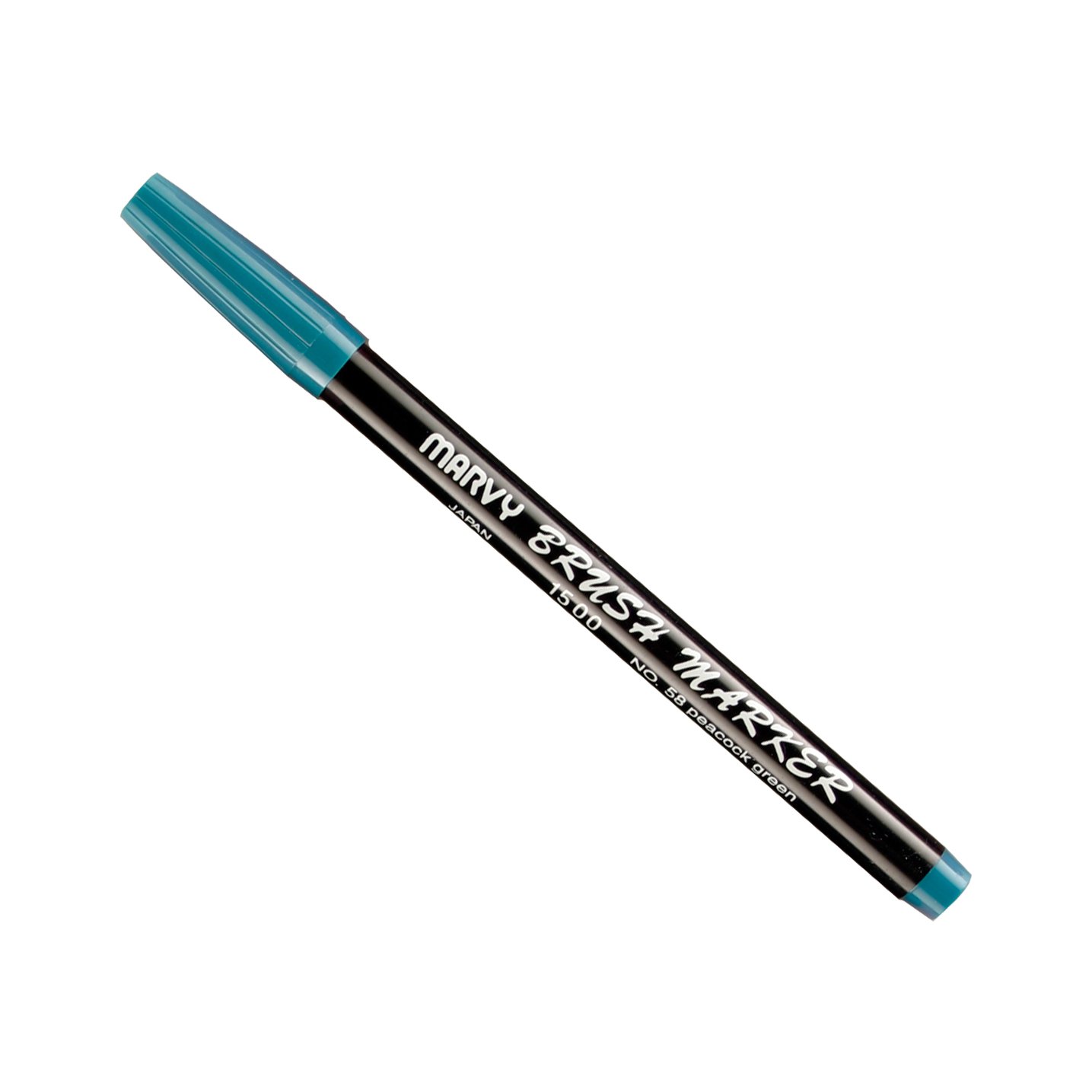 Uchida of America 1500-C-58 Brush Marker - Peacock Green Art Marker for Calligraphy, Hand Lettering & Illustration | Perfect for Artists, Designers & Craft Enthusiasts