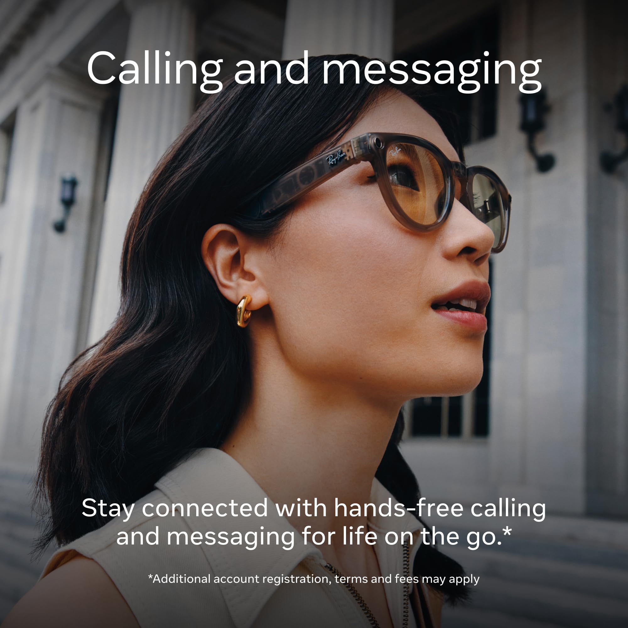 Refurbished Meta Ray-Ban Smart Glasses - Premium Sunglasses with Camera & Voice Assistant for Outdoor Adventures & Social Media Content Creation