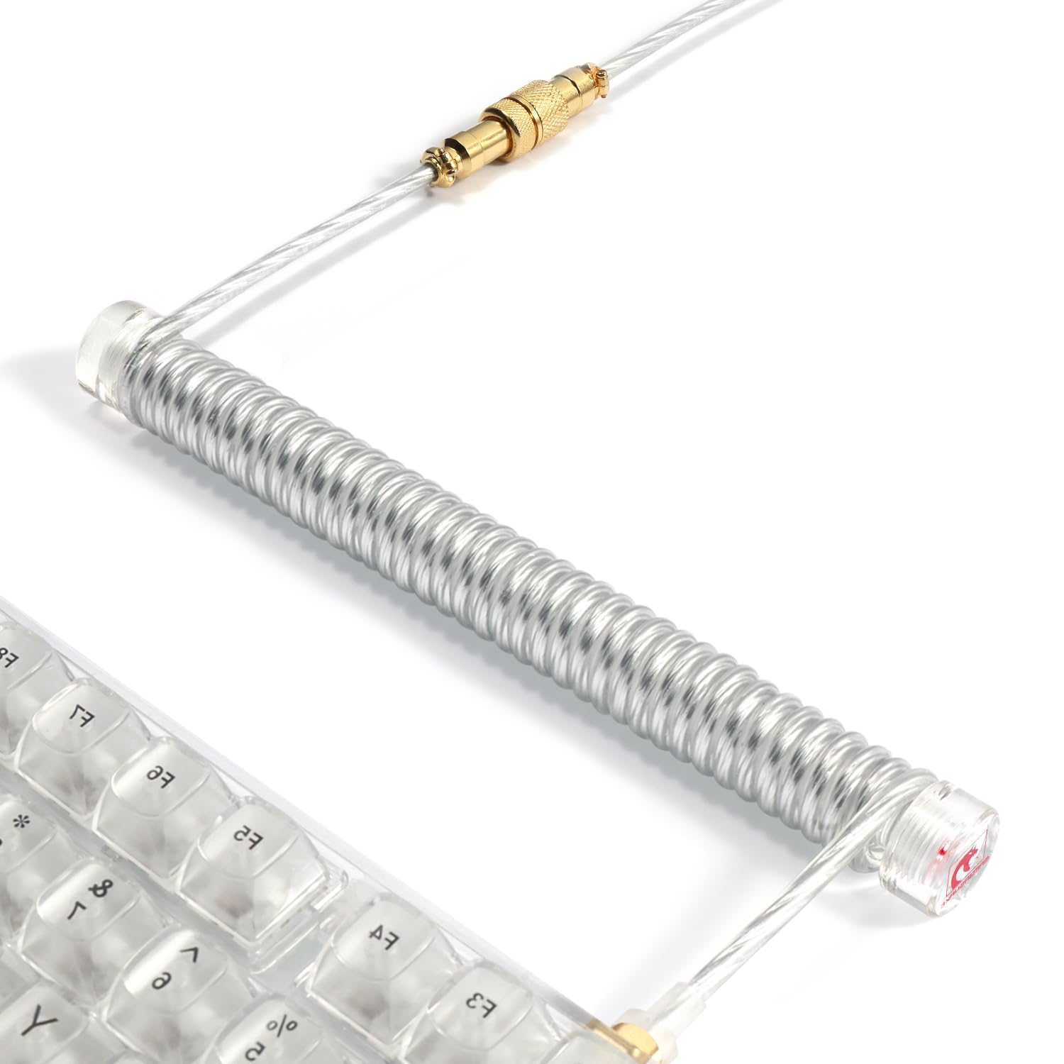 Custom Coiled Gaming Keyboard Cable - 8KHz USB-C with Aviator Connector for Pro Gamers
