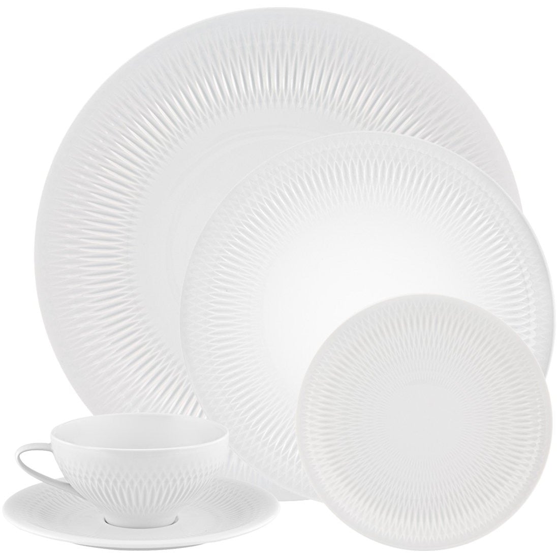 Utopia 5-Piece Dinnerware Set - Elegant Tableware for Everyday Dining & Entertaining | Perfect for Family Meals, Dinner Parties & Special Occasions