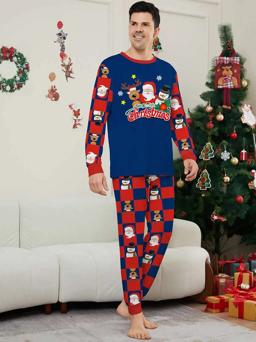 Printed Christmas Matching Family Pajamas Set - Cozy Holiday Pjs for Family Photos & Festive Gatherings