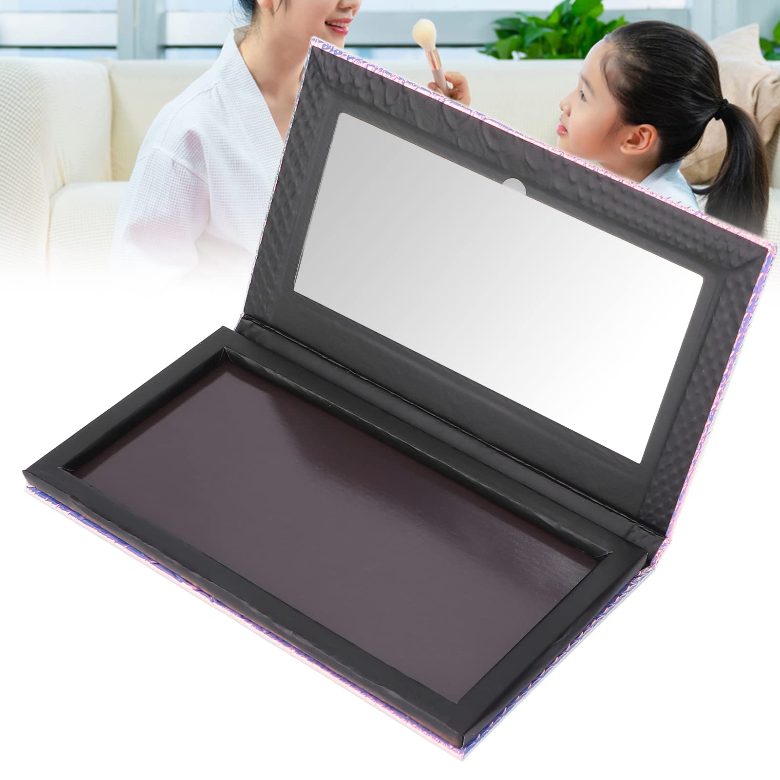 DIY Magnetic Makeup Palette - Durable Empty Eyeshadow Case with Mirror for Powder, Lipstick & Blush | Portable & Sturdy for Travel & Professional Use