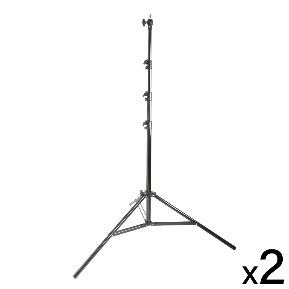 240cm 4-Section Air Cushioned Light Stand with Interchangeable Spigot Mount - Professional Photography & Video Studio Equipment for Softbox, Umbrella & Ring Light Setup