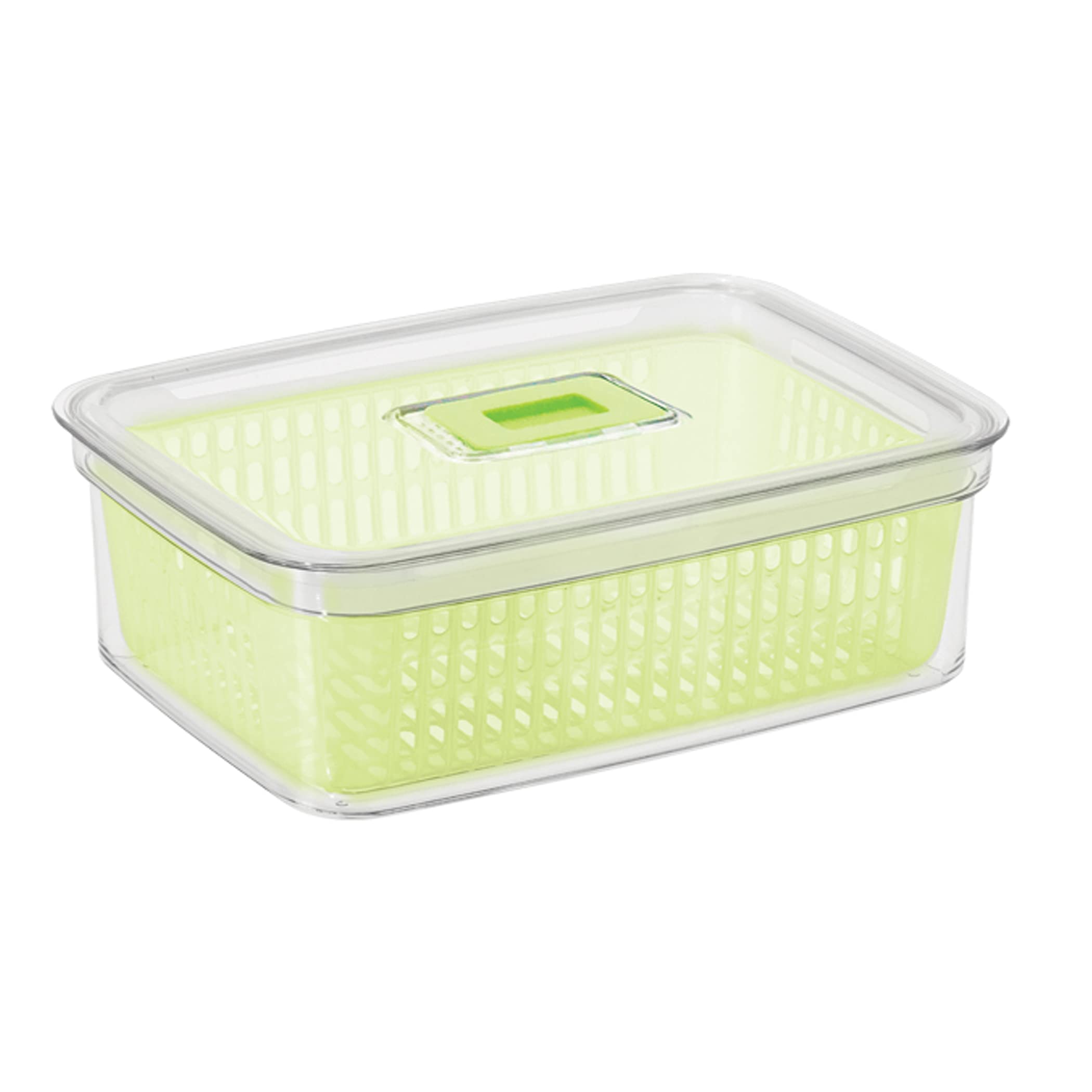 Oggi Store Fresh Veggie Bin - Clear Refrigerator Organizer Bins for Vegetables, Fruits & Food Storage | Kitchen Organization Containers | Perfect for Fridge Shelves & Pantry Organization