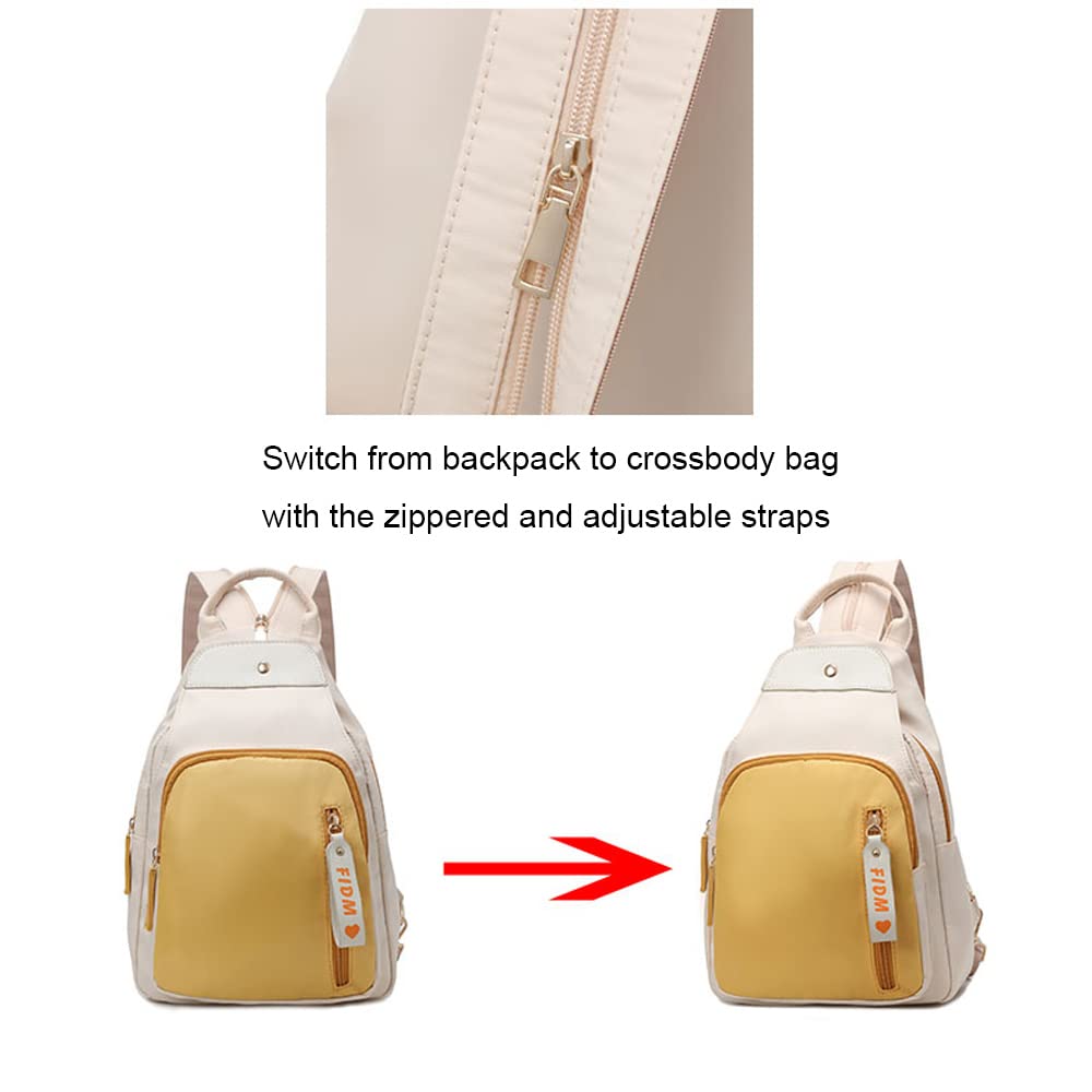 Zhongningyifeng Women's Small Nylon Backpack - Mini Travel Purse & Lightweight Shoulder Bag for Ladies | Perfect for Daily Commute, Weekend Trips & College Campus Use