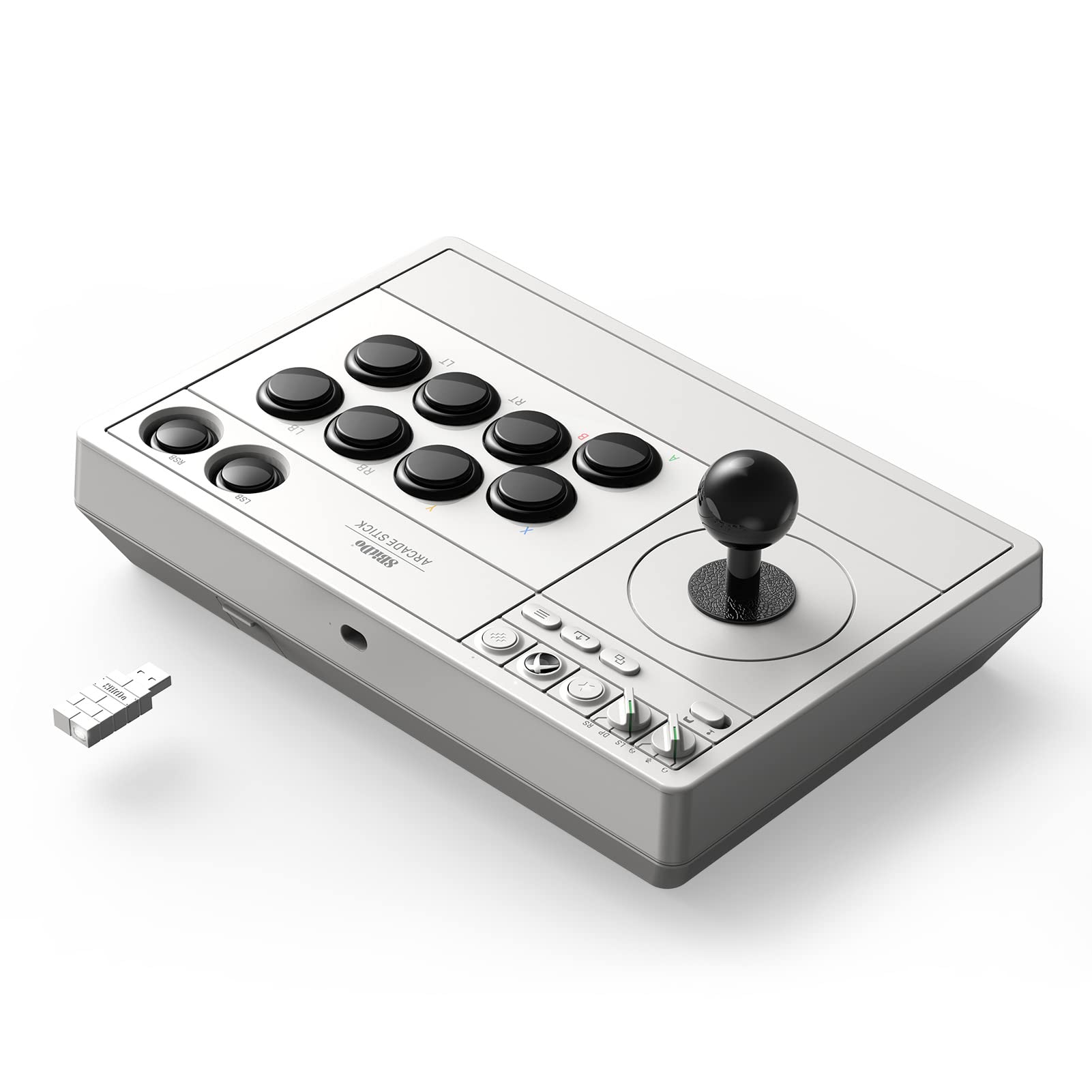 8Bitdo Wireless Arcade Stick for Xbox Series X|S, Xbox One & Windows 10 - Officially Licensed Fighting Game Controller with 3.5mm Audio Jack (White) | Perfect for Street Fighter, Tekken & Retro Arcade Gaming