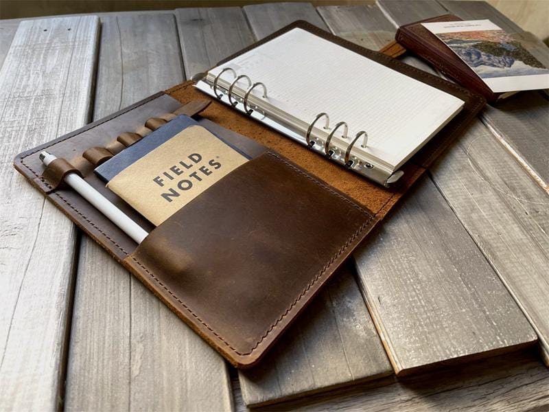 Handmade Custom Brown Leather Journal Notebook - Personalized Writing Diary for Men & Women - Perfect for Travel, Journaling, and Gift Giving