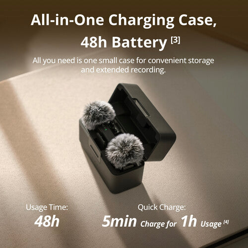 DJI Mic Mini Wireless Microphone System (2 Transmitters + 1 Receiver + Charging Case) - Compact Lavalier Mic for Vlogging, YouTube, TikTok & Live Streaming