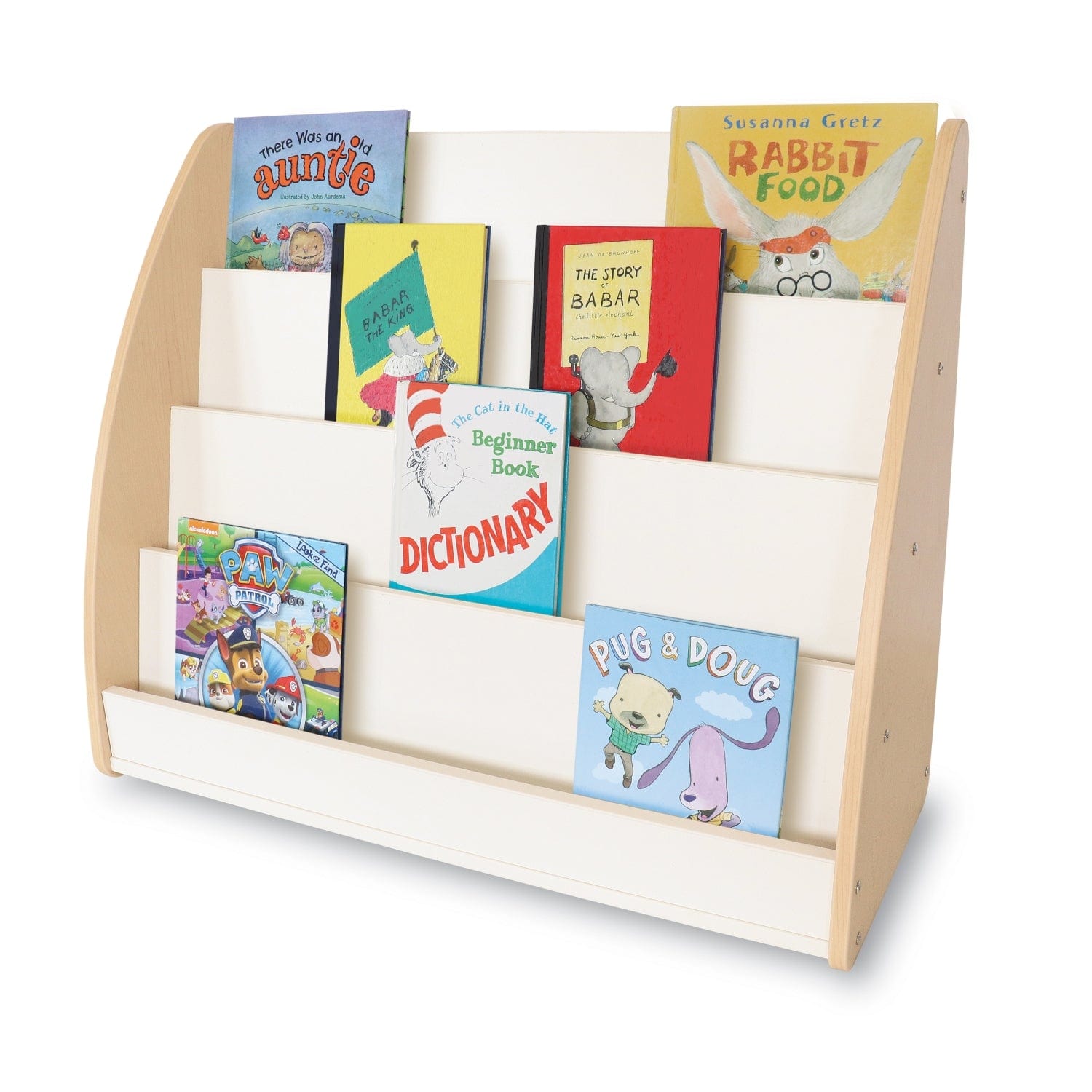 New Wave Melamine Book Display - Durable & Stylish Book Holder for Libraries, Schools & Home Decor - Perfect for Organizing Bookshelves, Kids' Rooms & Office Spaces