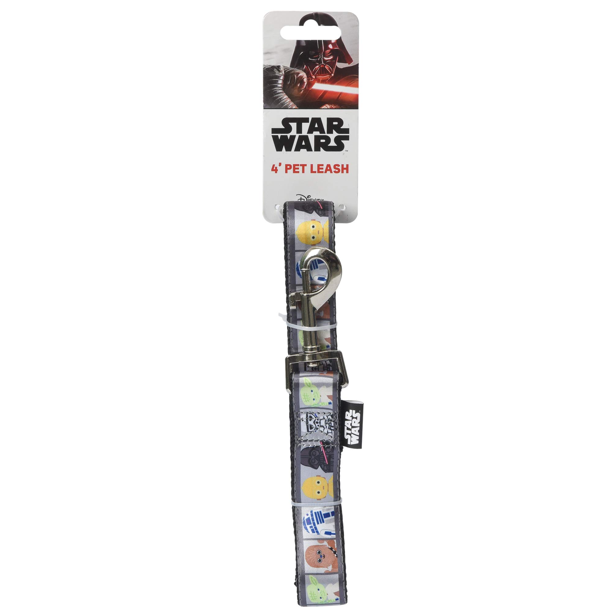 Star Wars Pet Leash 4ft - Durable Nylon Dog Leash with All-Star Characters | 48 Inch Adjustable Leash for Small Medium Large Dogs | Perfect for Walking, Training & Cosplay - May the Force Be With Your Pup