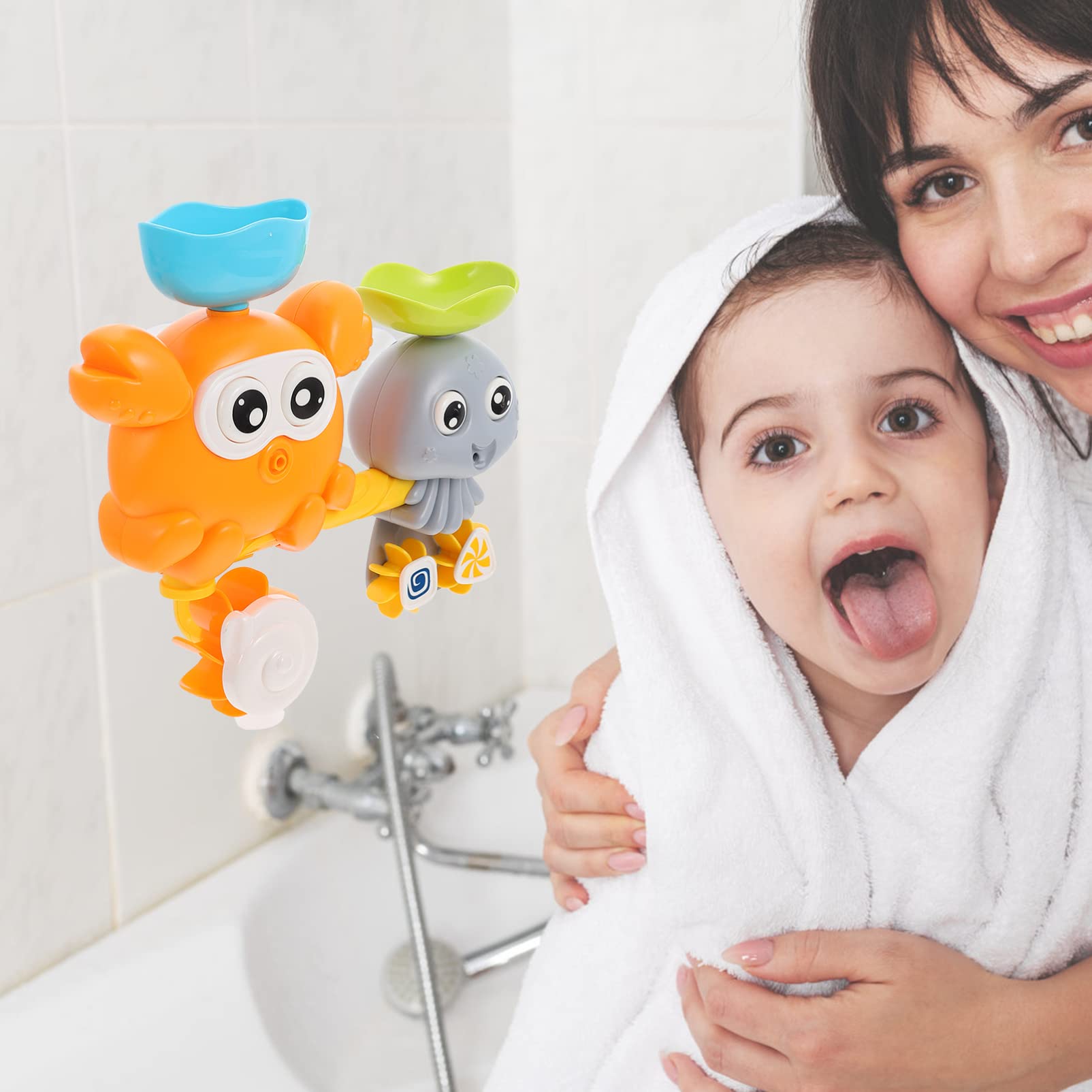 VICASKY 2-Pack Water Toys for Bathtub - Fun Bath Toys for Kids, Floating Squeeze Toys for Baby Toddler Bath Time Play - Perfect for Sensory Play, Bath Time Fun & Early Learning Development