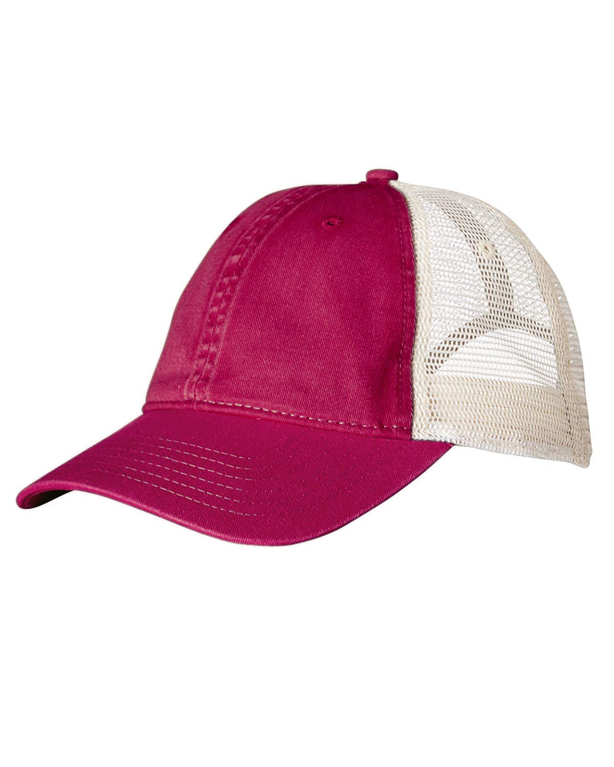 Comfort Colors 105 Unstructured Trucker Hat - Adjustable One Size Fits Most, Chili Red & Ivory Vintage Washed Cotton Cap for Men & Women - Perfect for Outdoor Activities, Sports & Casual Wear