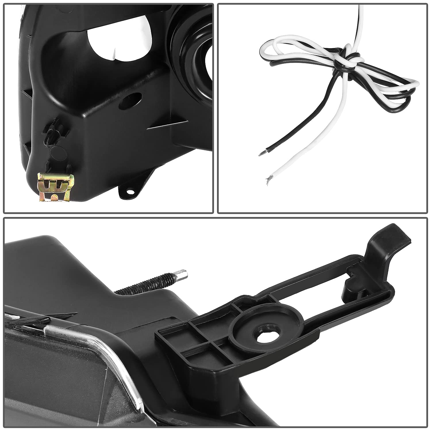 DNA MOTORING HL-LED-F15004-BK-AM Black Amber LED Corner Headlights with Light Bar - Replacement for 2004-2008 Ford F150 & Mark LT - Upgrade Your Truck's Style & Visibility for Night Driving & Off-Road Adventures