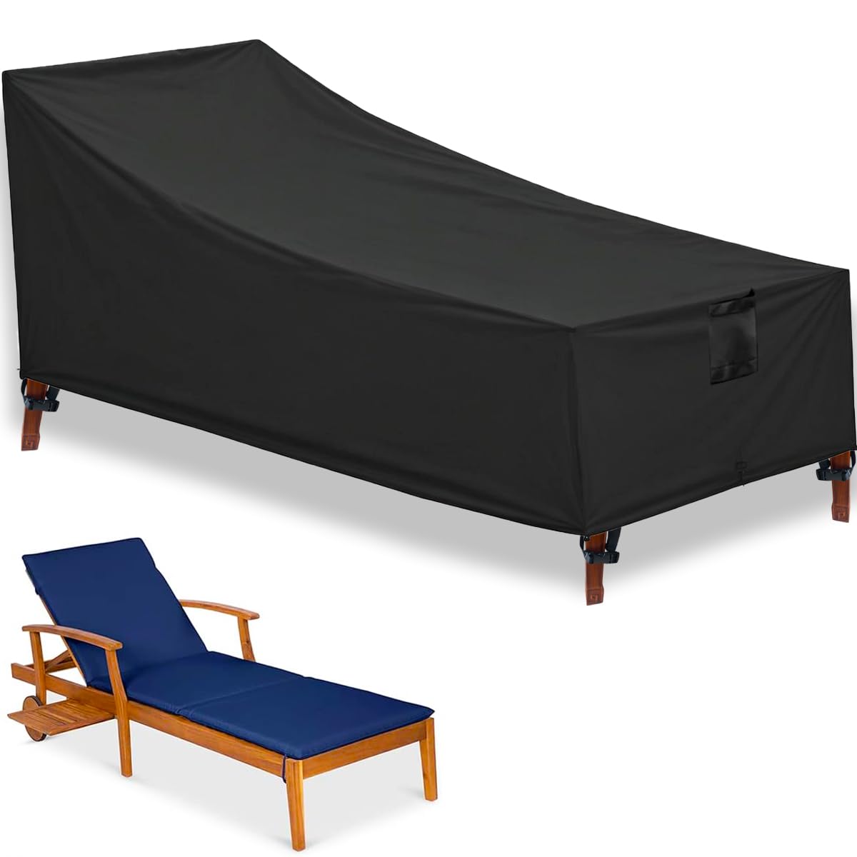 Waterproof Heavy Duty Chaise Lounge Cover - All Weather Outdoor Patio Furniture Protector (84