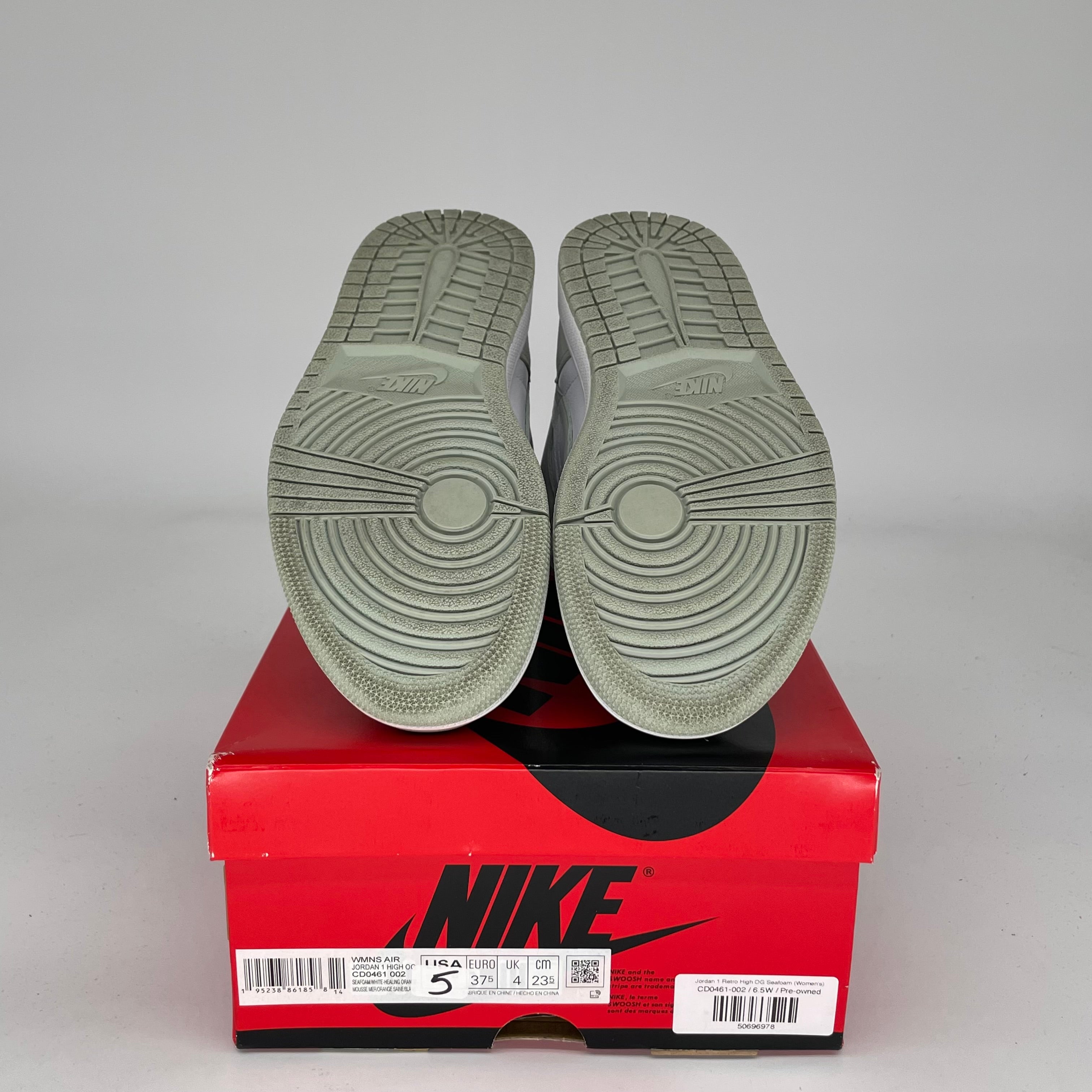 AIR JORDAN 1 SEAFOAM Women's Sneakers Size 5/6.5W - Retro Basketball Shoes for Women, Fashion Streetwear & Casual Wear - Style CD0461-002