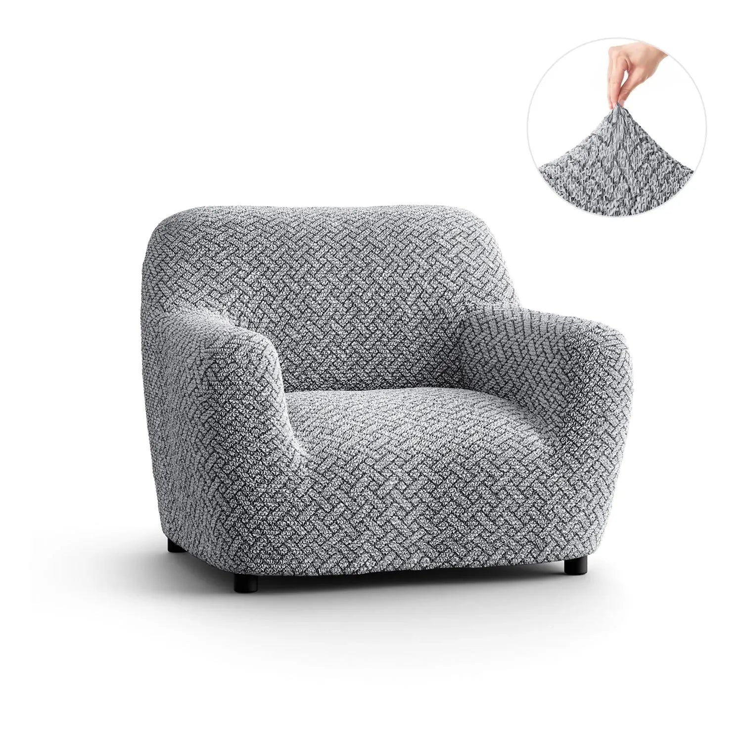 Microfiber Printed Armchair Slipcover - Stretchable Furniture Protector for Living Room, Bedroom & Office - Easy Washable Sofa Cover for Home Decor