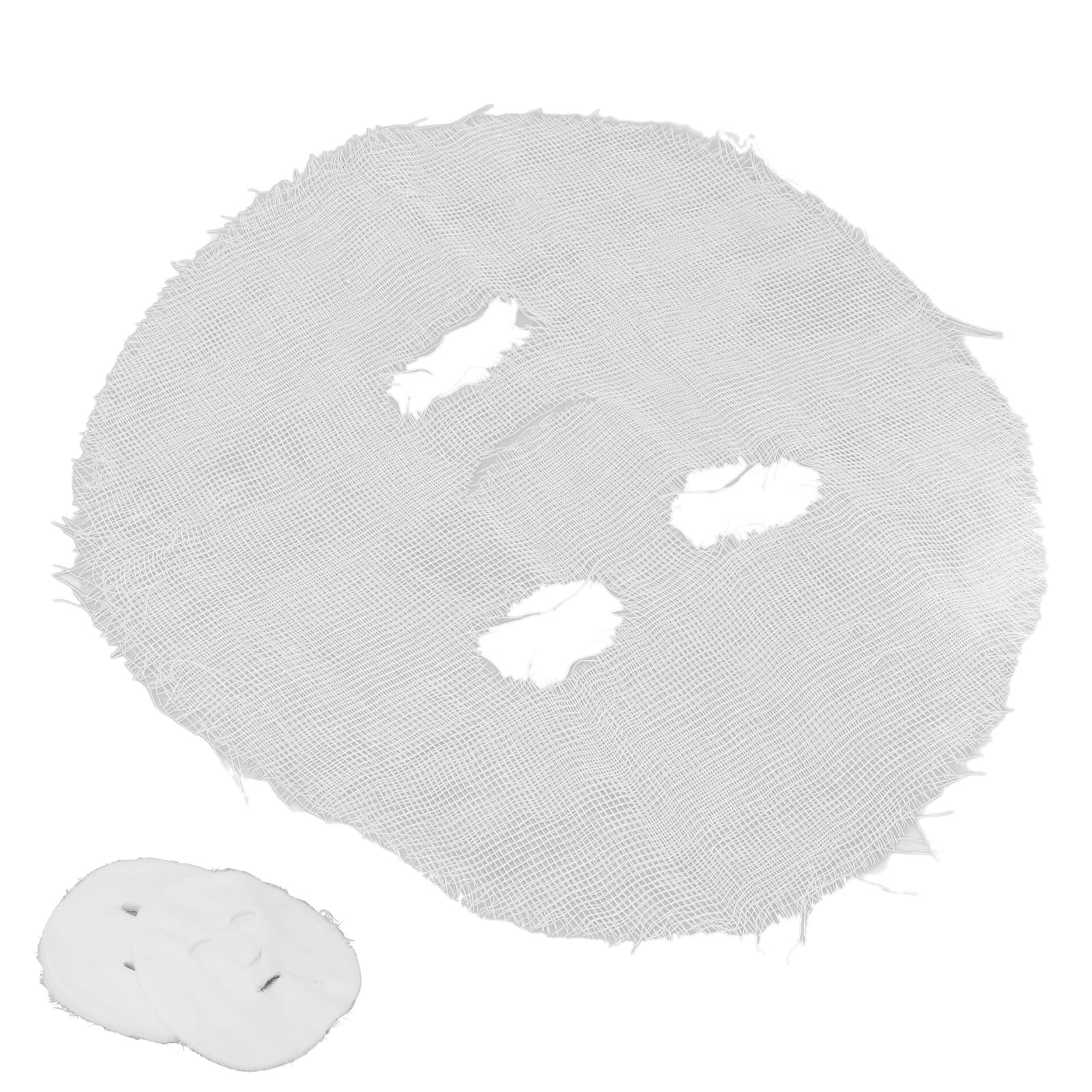 Yosoo 100pcs Disposable Gauze Facial Mask Sheets - Soft, Breathable & Absorbent DIY Paper Masks for Skincare & Spa Treatments at Home