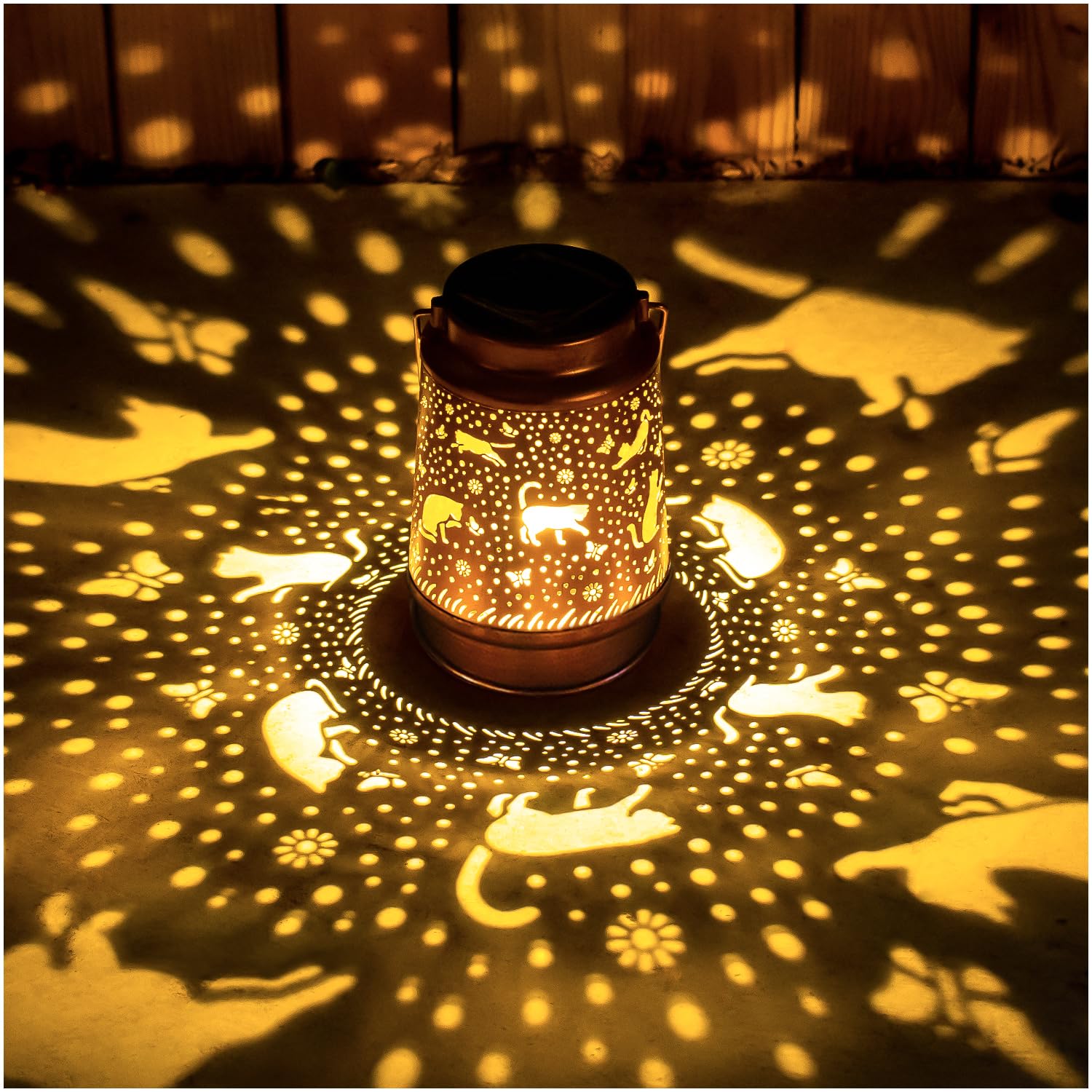 Solar Cat Lanterns Outdoor Waterproof - Decorative LED Hanging Solar Lights for Garden, Yard, Patio - Perfect Cat Lover Gifts for Women & Men - Ideal for Pathway, Lawn, Tabletop & Landscape Lighting