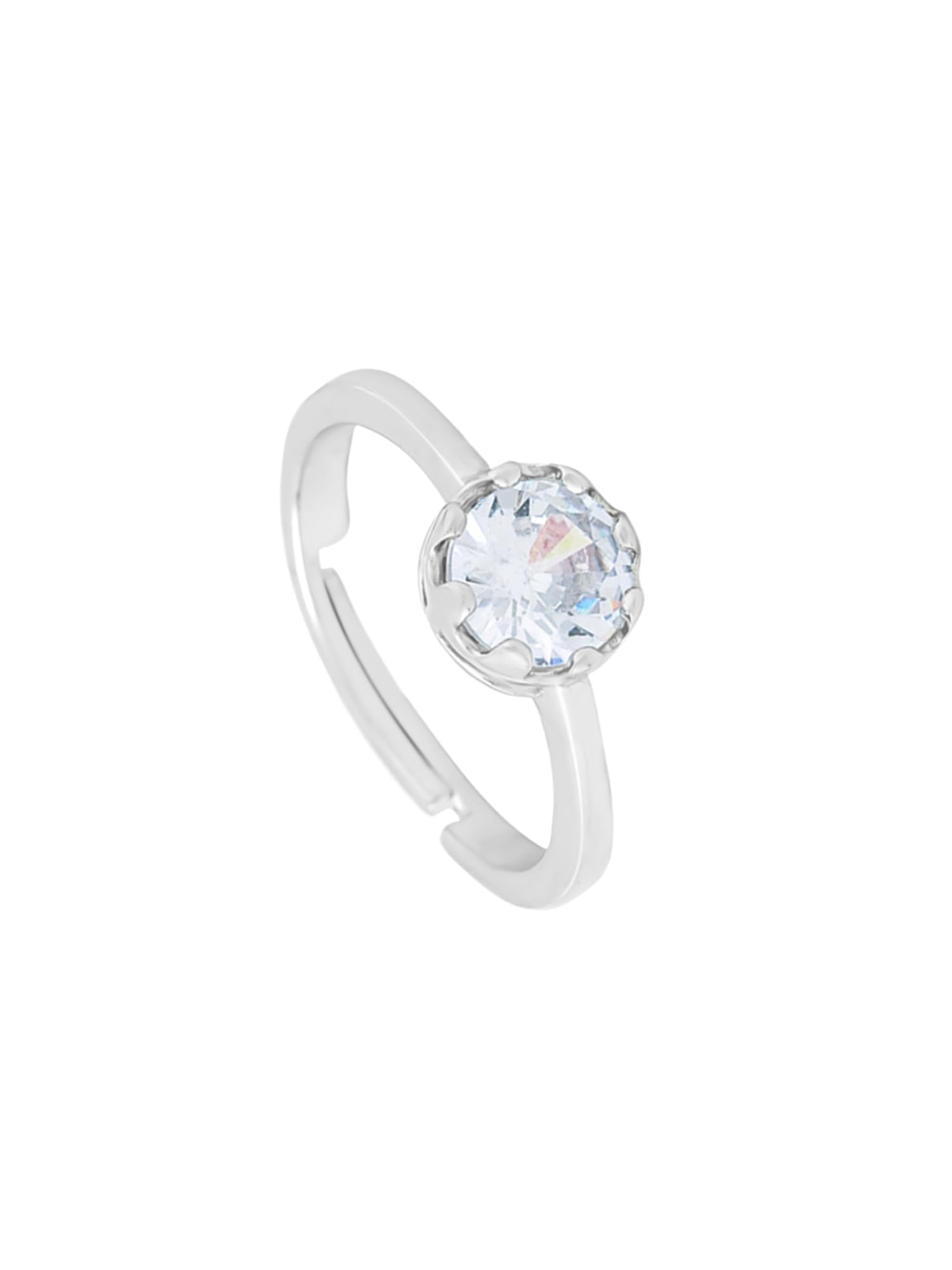 Adjustable Crystal Yellow Chime Rings for Women & Girls - Silver & Rose Gold Plated Rings | Perfect Birthday, Anniversary, Valentine's Day Gift for Wife, Girlfriend | Elegant Jewelry for Everyday Wear & Special Occasions