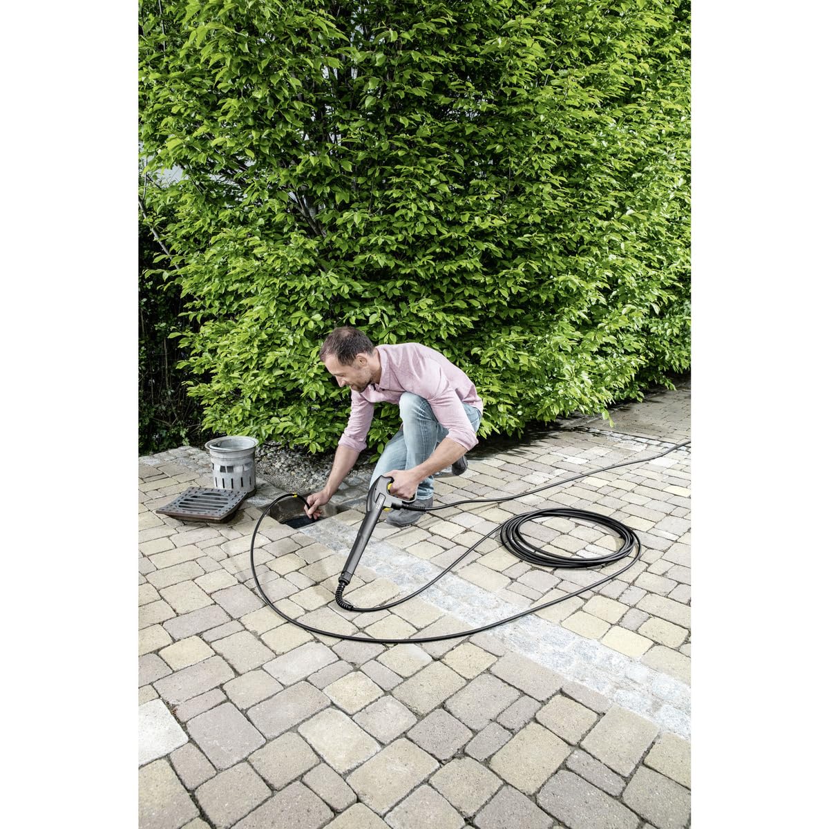 Kärcher 7.5m Pipe and Drain Cleaning Kit for K2-K7 Series Pressure Washers | High Pressure Hose Nozzle for Home & Garden Cleaning | Perfect for Driveways, Patios & Outdoor Surfaces