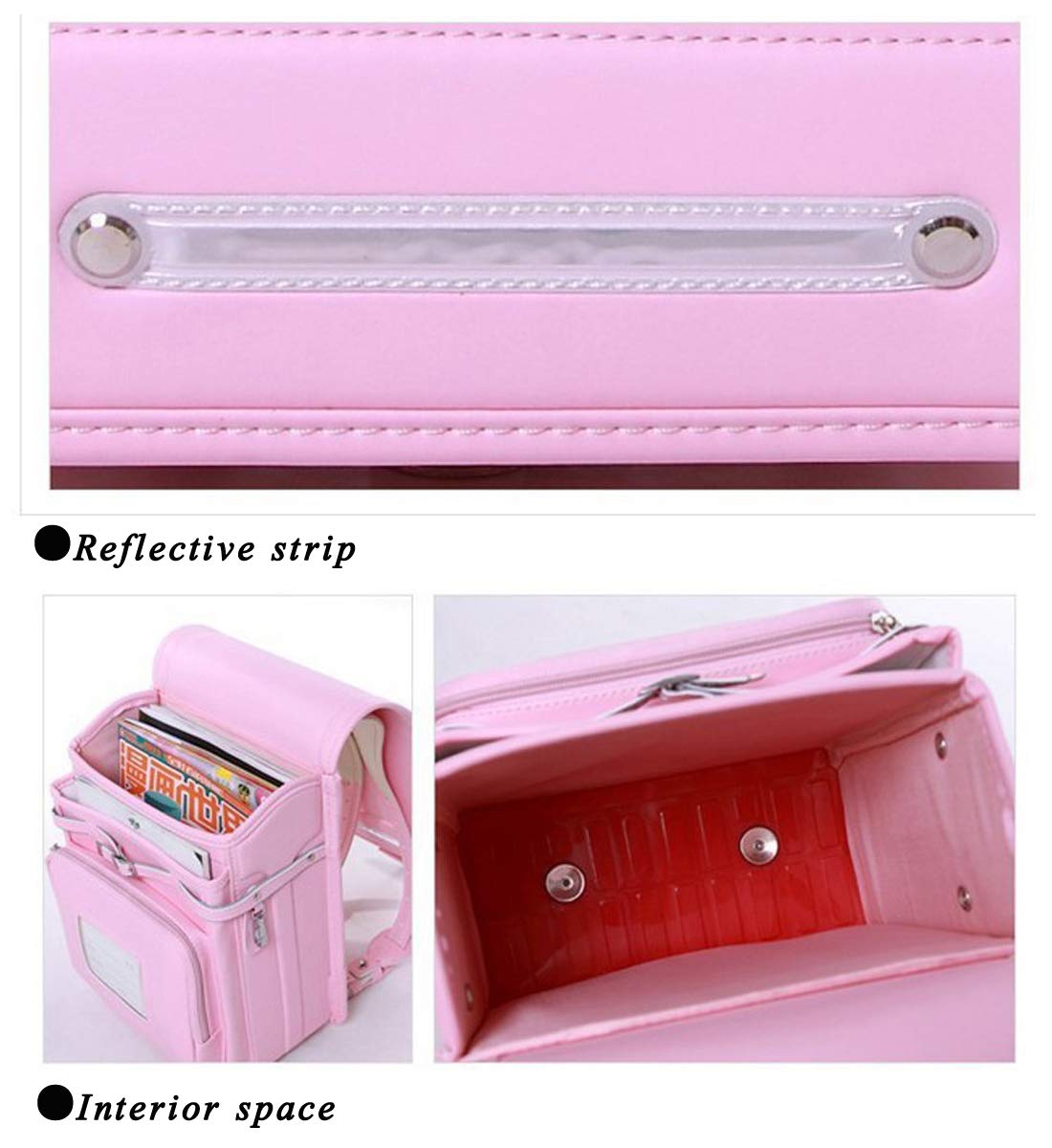 Japanese Semi-Automatic Randoseru School Bag - Waterproof PU Leather Backpack for Kids & Teens - Perfect for School, Travel, and Daily Use