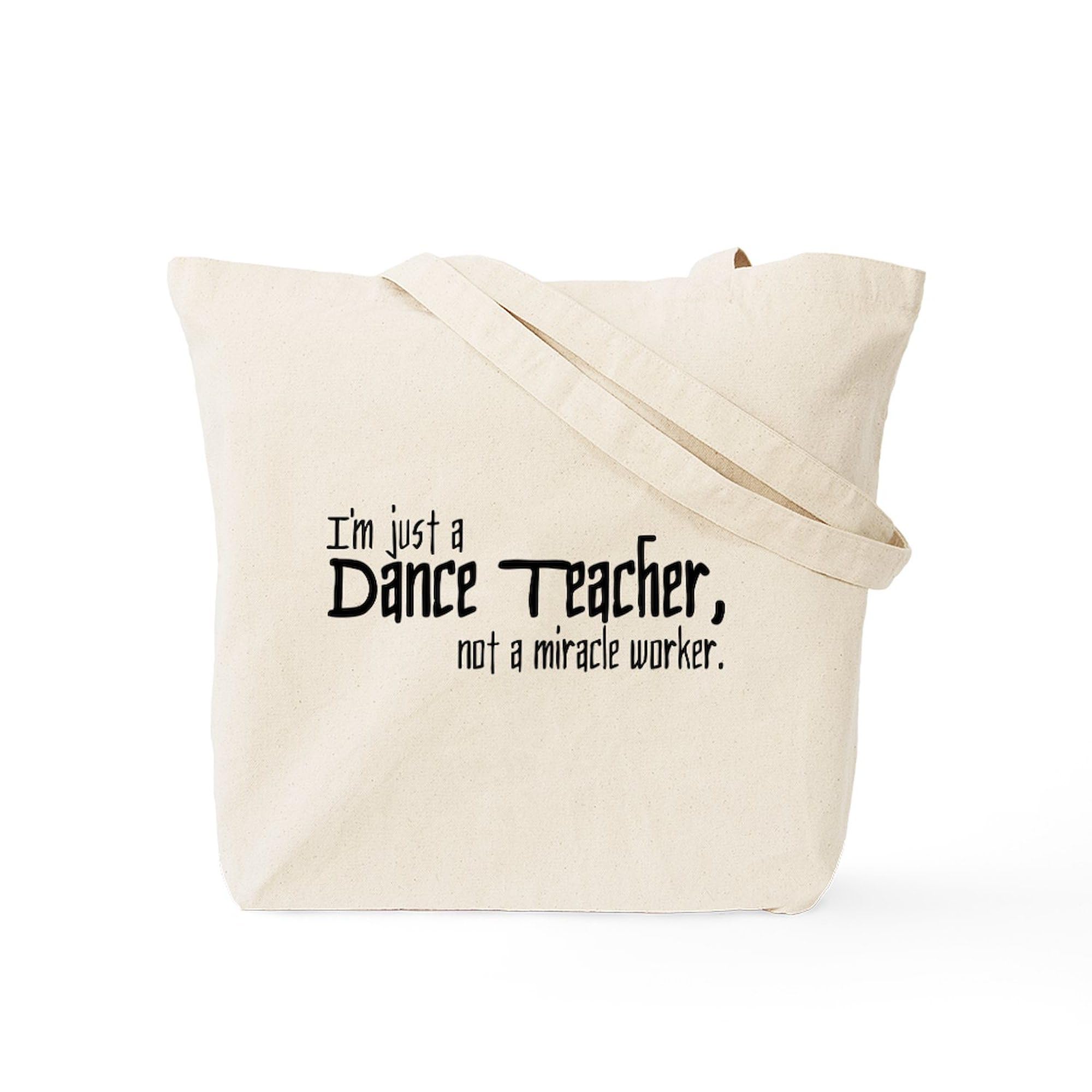 Dance Teacher Tote Bag - Natural Canvas Reusable Shopping Bag for Dance Instructors | Perfect for Dance Classes, Rehearsals & Grocery Shopping