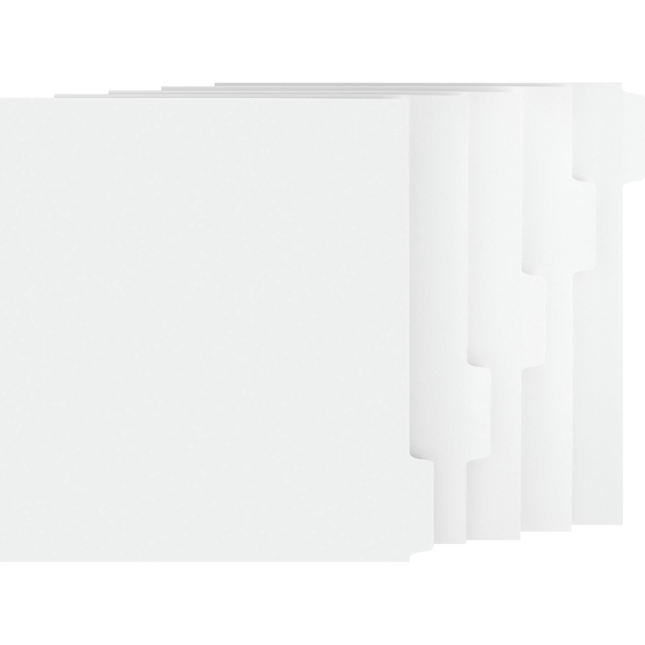 Business Source Tab Printer Economy Index Dividers - White | Office File Organizer for Documents, Reports & Filing Systems