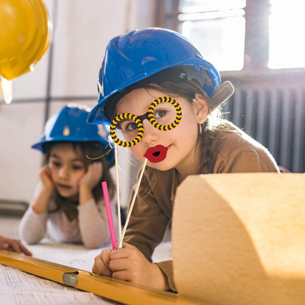 25-Piece Construction Photo Booth Props Kit - Fun Construction Party Decorations for Kids, Boys, Baby Showers & Birthday Parties | Perfect for Construction-Themed Events, DIY Decor, and Memorable Photo Opportunities