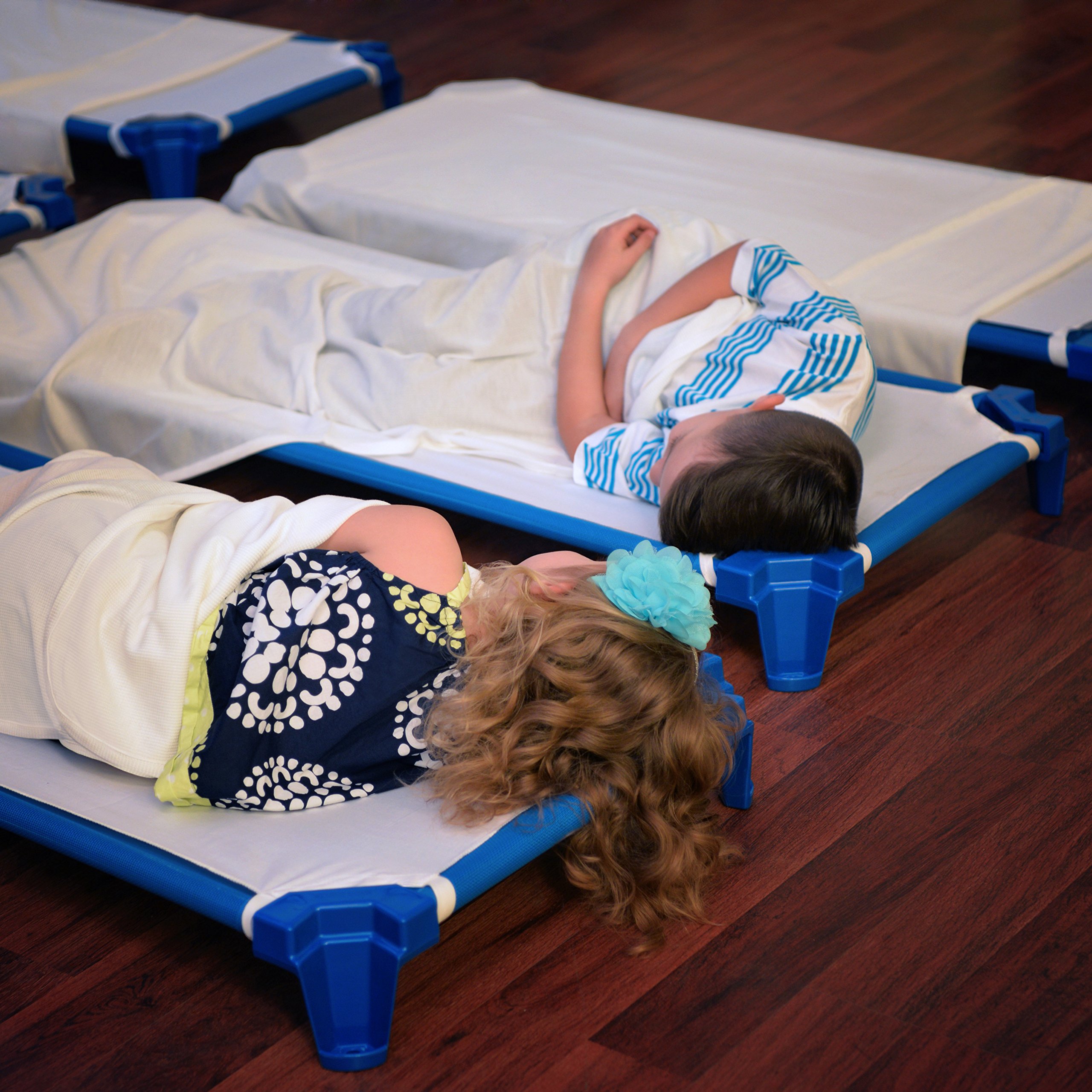 Wooden Toddler Nap Bed - Portable Camping Cot & Montessori Kids Bed for Playroom, Daycare, and Homeschool - Stackable Design for Space Saving - Perfect for Napping, Playtime, and Classroom Use