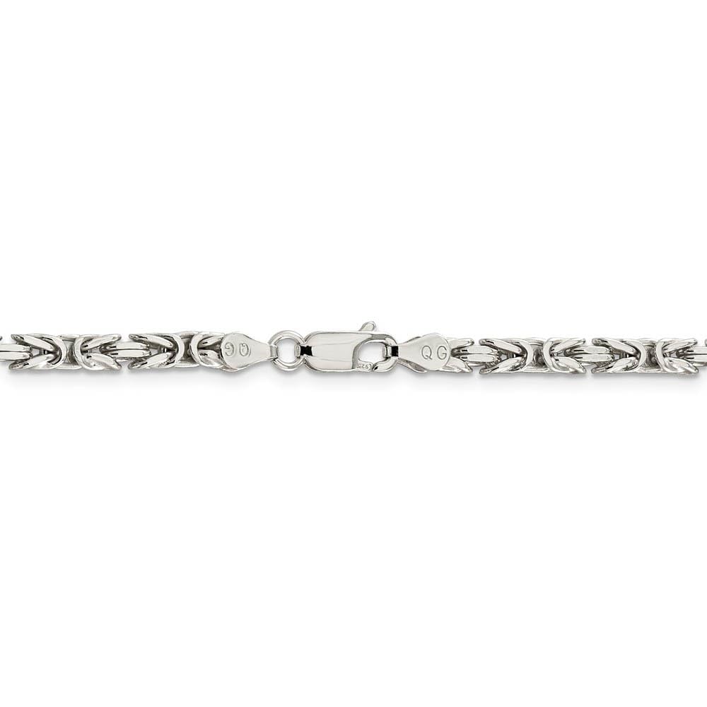 Sterling Silver Byzantine Chain Necklace 3.25mm - Elegant Jewelry for Women