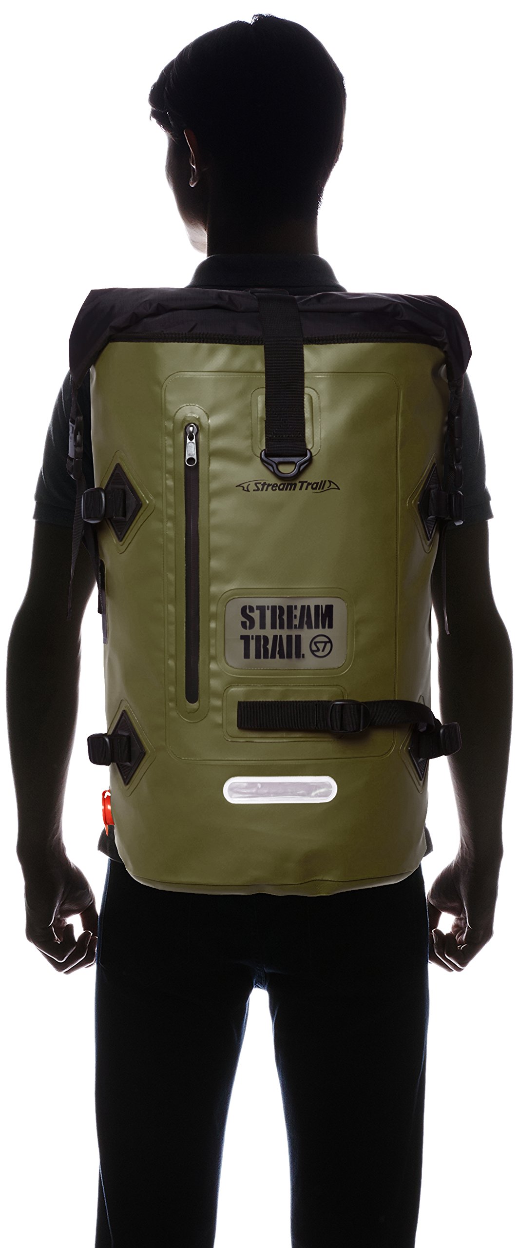Streamtrail Olive Drab Waterproof Backpack - Durable Military Style Hiking & Travel Backpack for Outdoor Adventures, Camping & Daily Commute