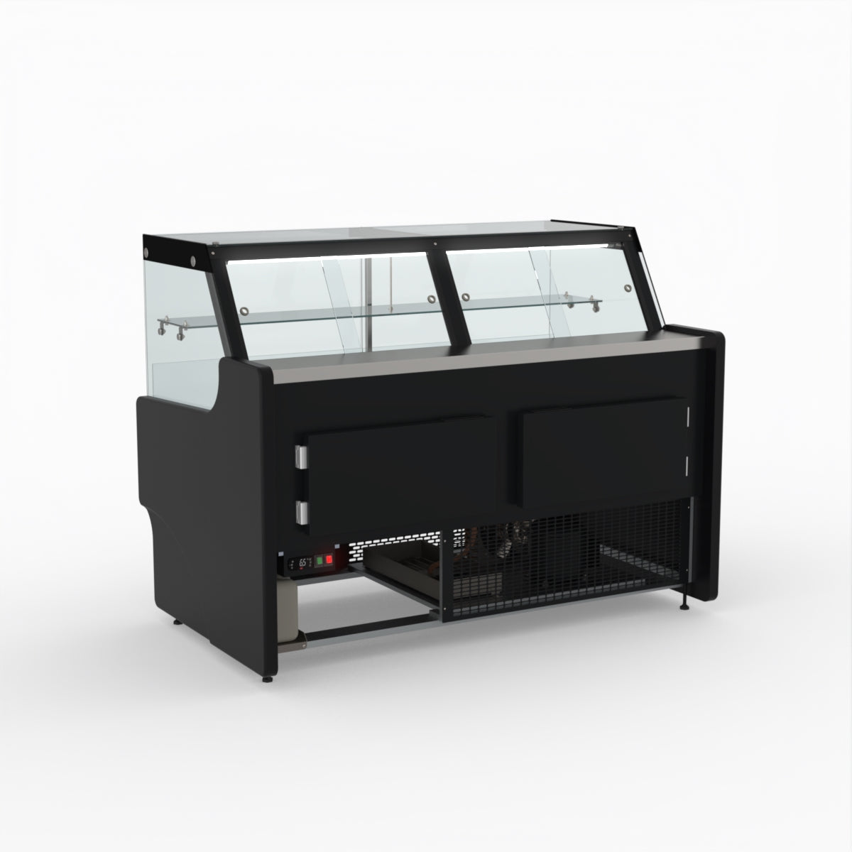 1.5 Meter Deli Showcase Glass Display Case - Commercial Refrigerated Food Display for Bakery, Deli, and Supermarket Use