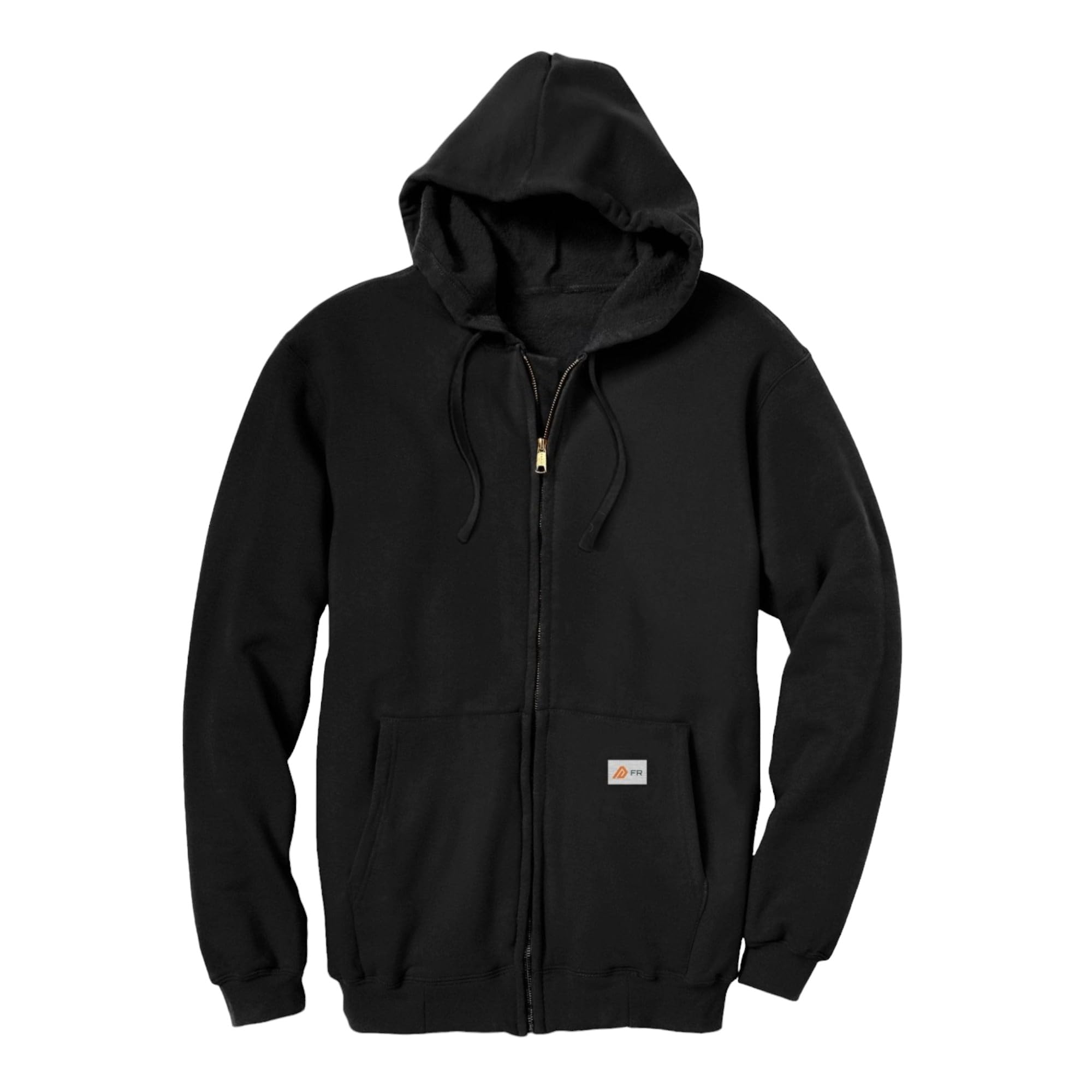 Rasco FR Men's Fleece Zipper Hoodie - Flame Resistant Workwear with Front Pouch Pockets | NFPA 2112 & CAT 2 Certified | Made in USA | Ideal for Construction, Oilfield & Industrial Safety Work