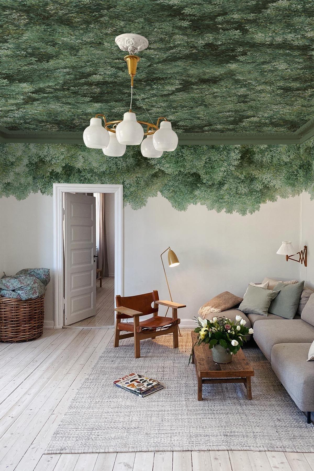 Wild Forest Ivy Green - Lush Artificial Hanging Vine for Home Decor, Wedding Backdrops & Garden Landscaping | Realistic Faux Greenery for Indoor/Outdoor Use